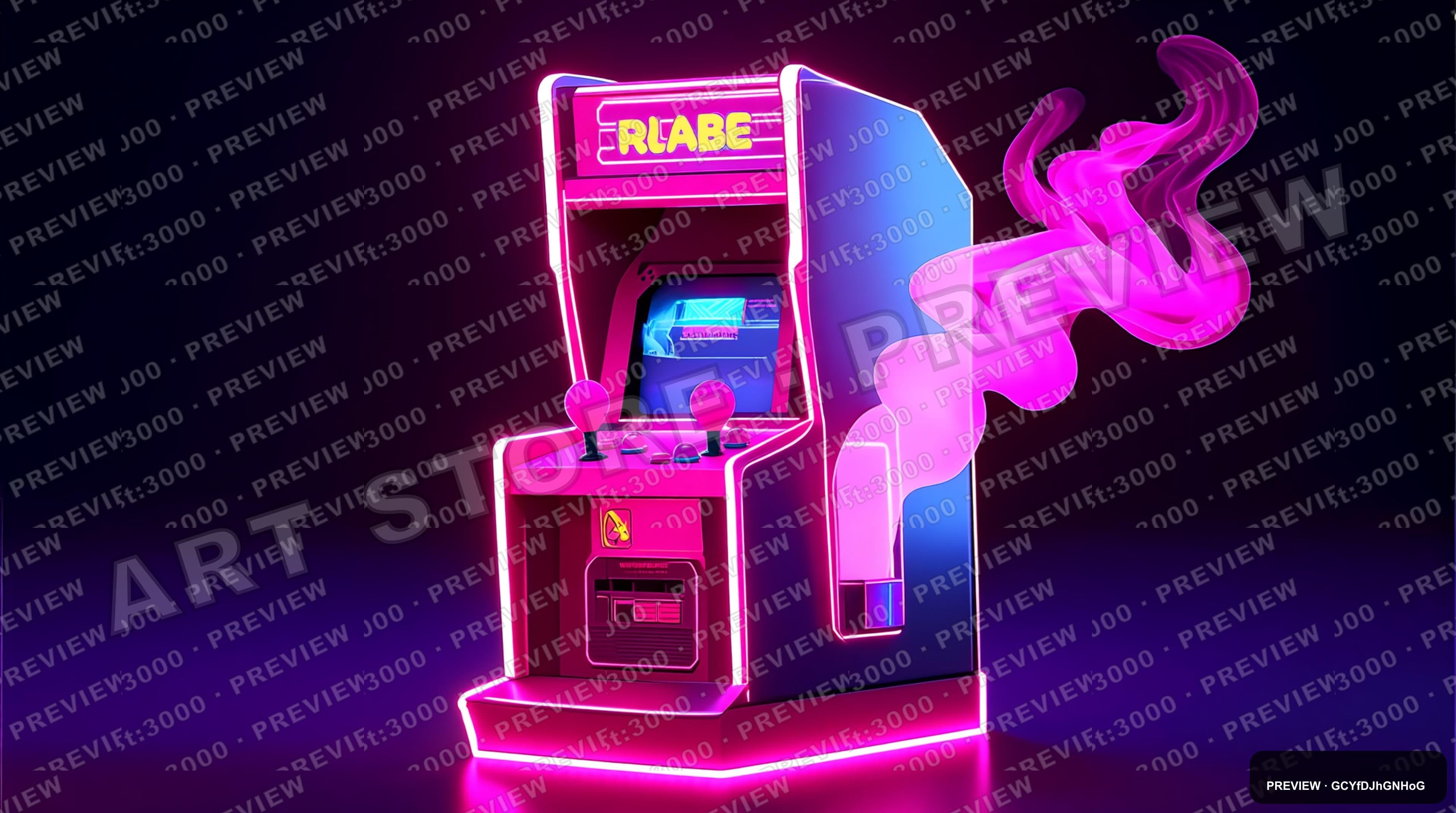Smoke, Retro Arcade aesthetic, Product Render, Playful mood, Neon Pink accent... — wallpaper — 3840×2144, Neon, Cinematic, Playful