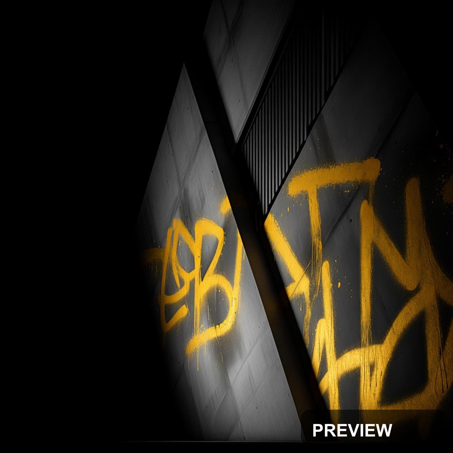 Concrete Brutalism, Dark aesthetic, Spray Paint, Bold mood, Gold accents, hig... — wallpaper — 1536×1536, Space, Cinematic, Bold