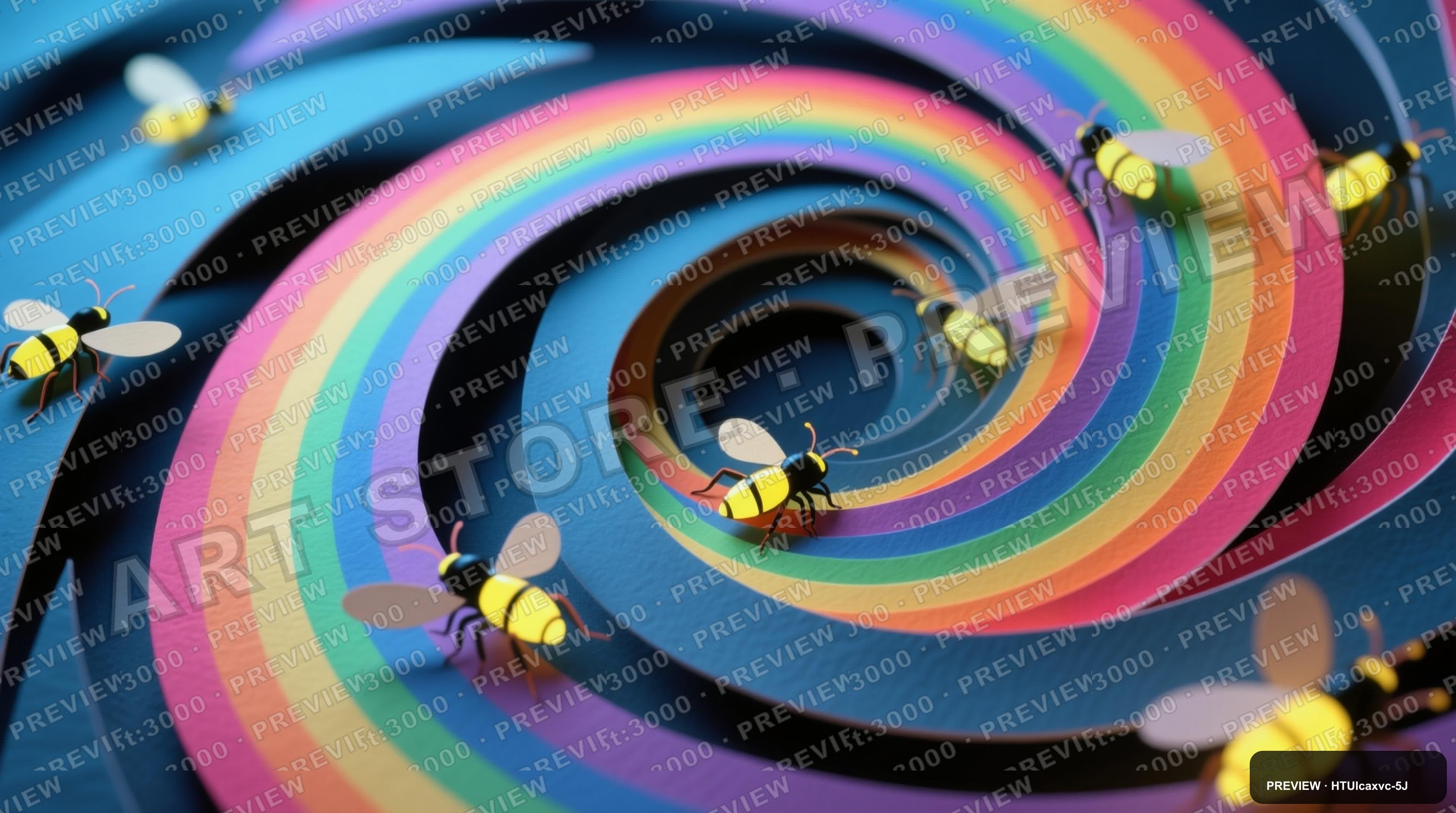Fireflies, Cyberpunk aesthetic, Paper Cut, Clean mood, Rainbow accents, Spira... — wallpaper — 3840×2144, Cyberpunk, Cinematic, Clean