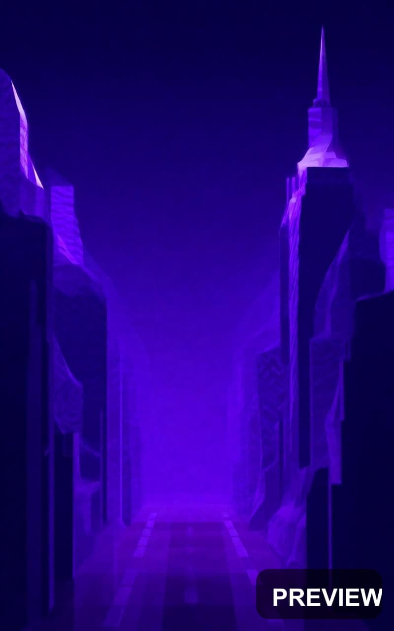 Downtown, Dark aesthetic, Low Poly, Soft mood, Purple accents, Waves pattern,... — wallpaper — 800×1280, Space, Cinematic, Dark