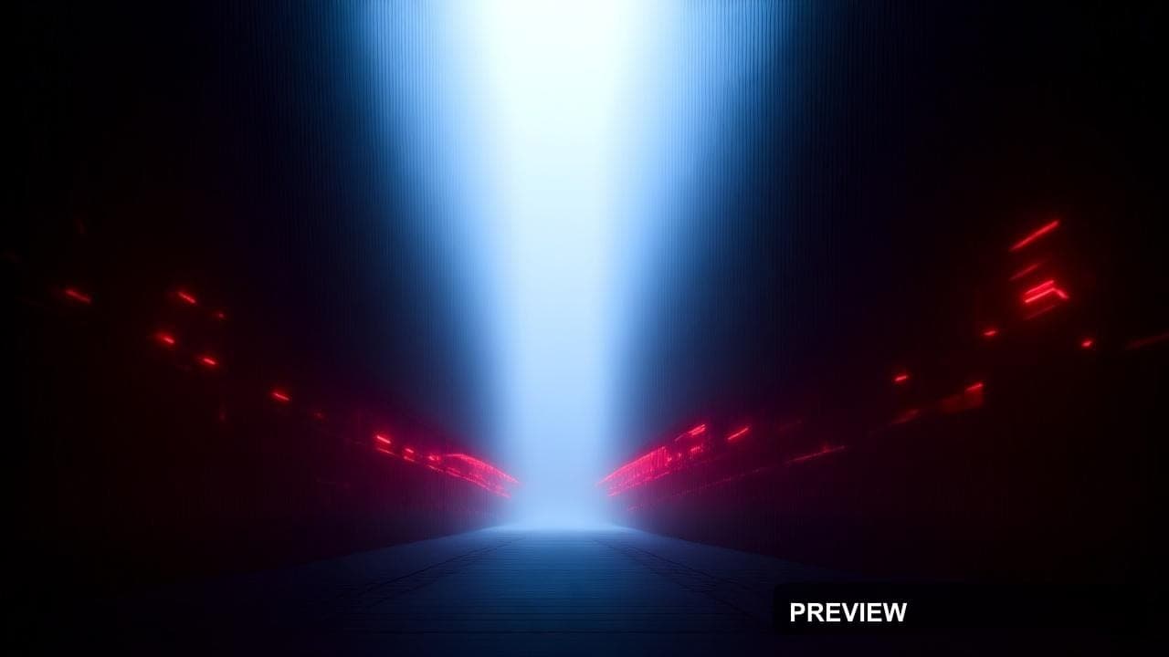 Downtown, Tech aesthetic, Duotone, Calm mood, Neon Red accents, high detail, ... — wallpaper — 1280×720, Neon, Cinematic, Calm