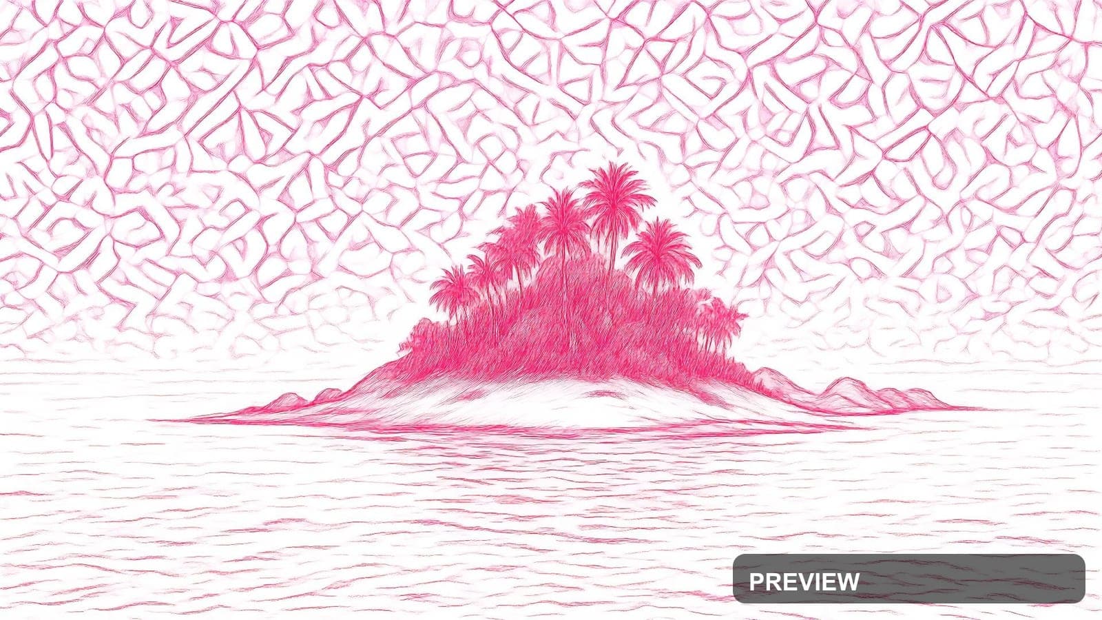 Island, Epic aesthetic, Pencil Sketch, Meditative mood, Fuchsia accents, Tess... — wallpaper — 1920×1080, Space, Cinematic, Soft