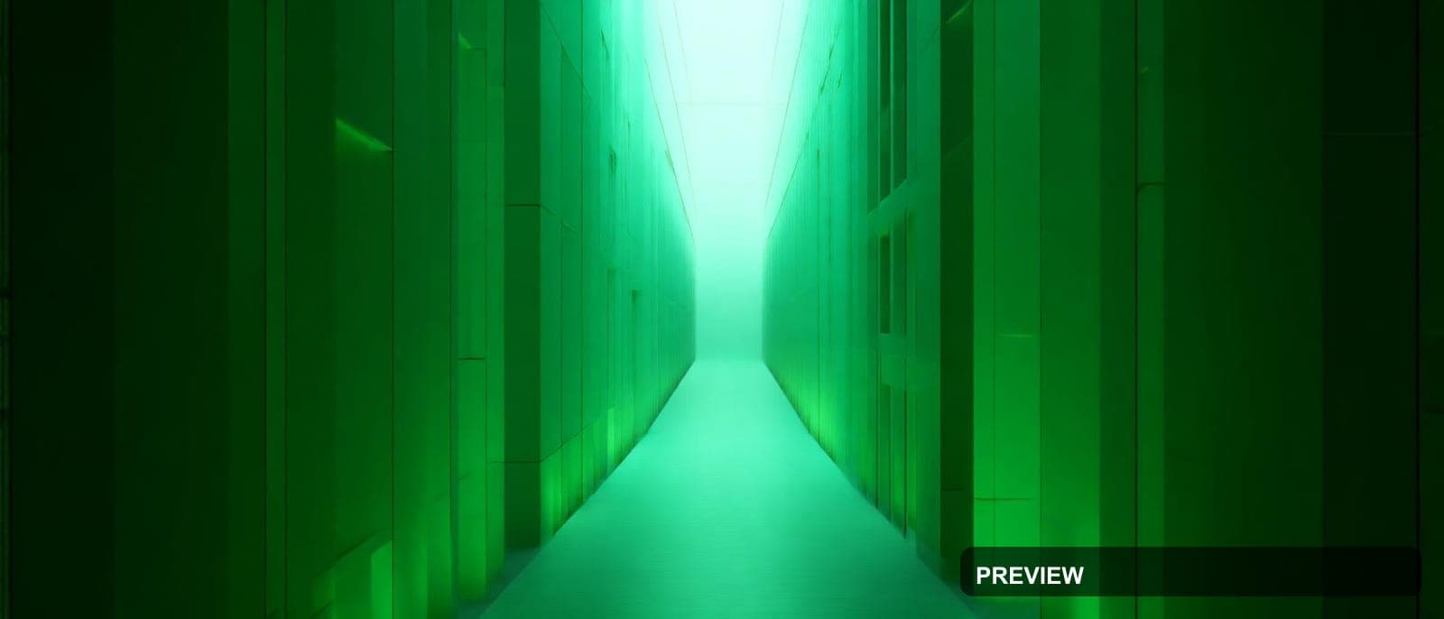 Alley, Geometric aesthetic, Brutalist, Calm mood, Neon Green accents, high de... — wallpaper — 1680×720, Neon, Cinematic, Calm