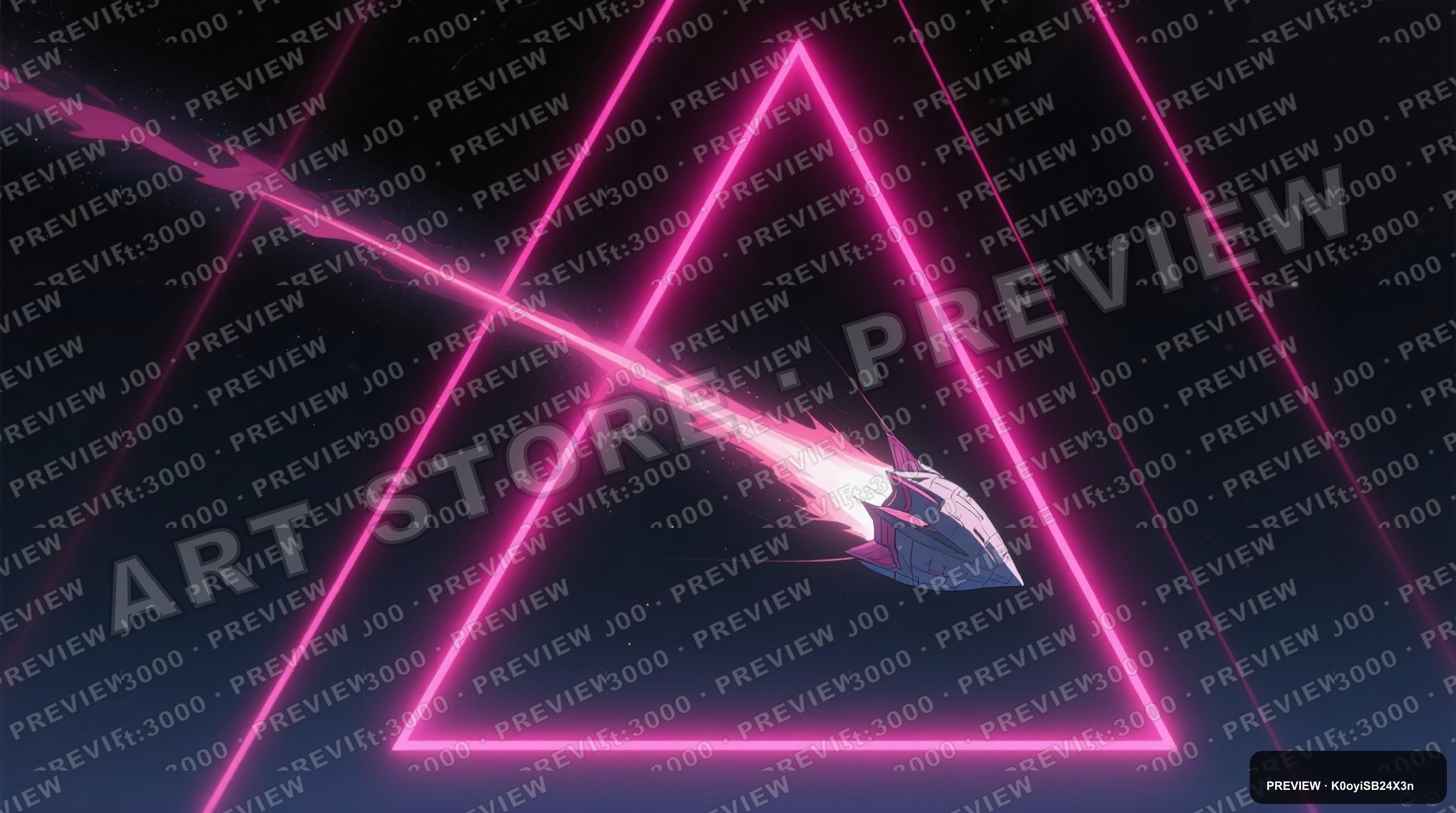 Comet, Retro Futurism aesthetic, Anime, Moody mood, Neon Magenta accents, Tri... — wallpaper — 3840×2144, Neon, Cinematic, Moody