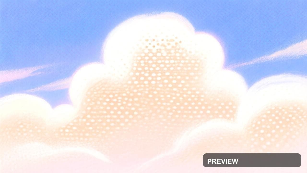 Cloudscape, Vaporwave aesthetic, Oil Painting, Calm mood, Beige accents, Polk... — wallpaper — 1280×720, Vaporwave, Cinematic, Calm