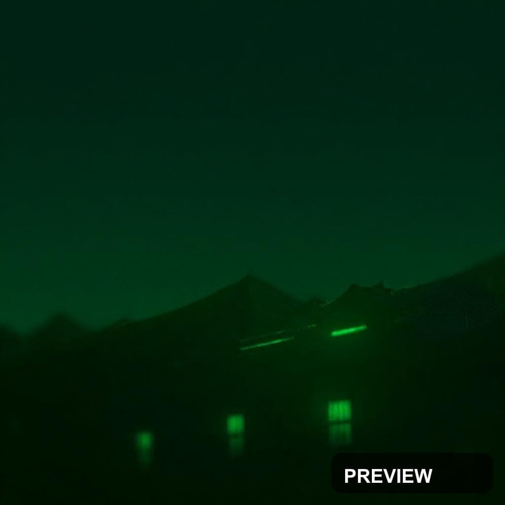 Rooftops, Neon Noir aesthetic, Macro, Mysterious mood, Neon Green accents, 80... — wallpaper — 1024×1024, Neon, Cinematic, Mysterious