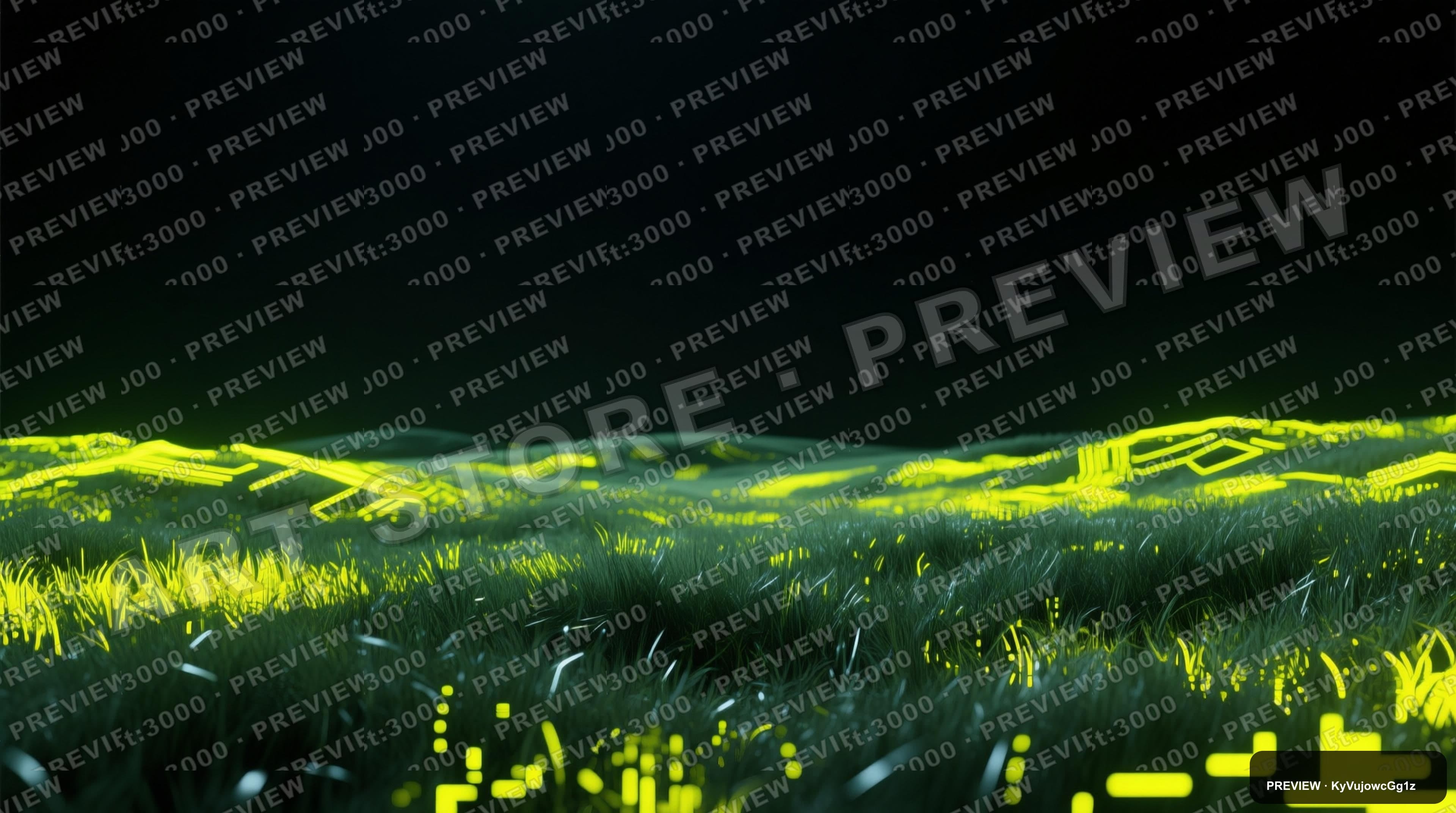 Meadow, Dark aesthetic, Duotone, Futuristic mood, Neon Yellow accents, Glitch... — wallpaper — 3840×2144, Neon, Cinematic, Dark