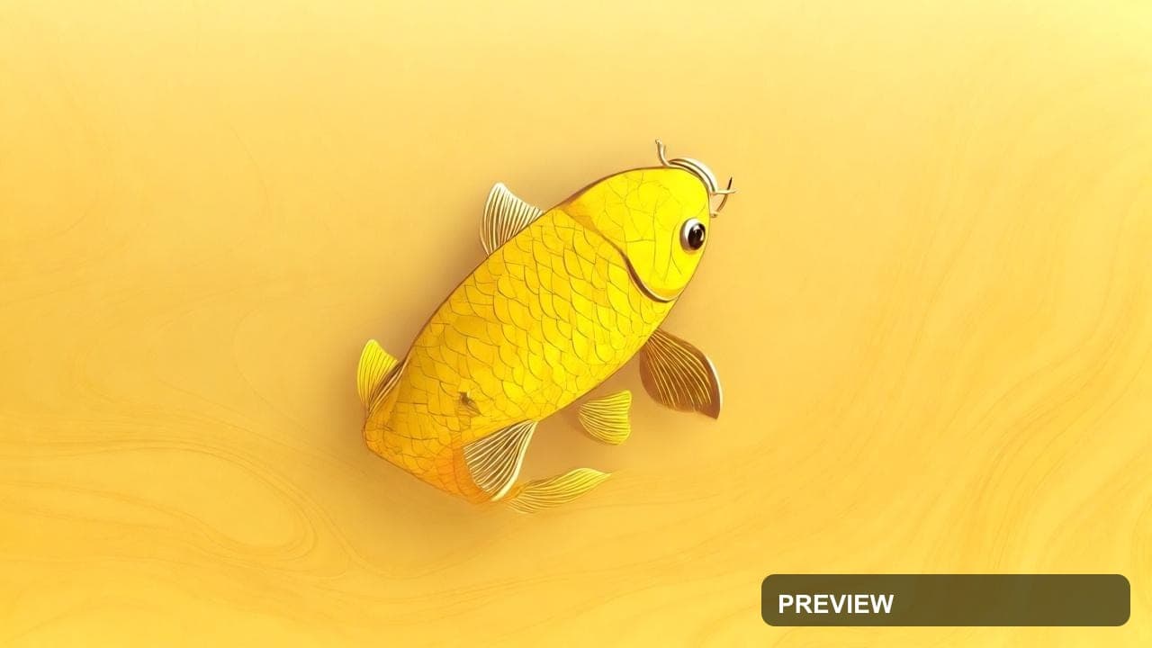 Koi Fish, Geometric aesthetic, Minimalist, Bold mood, Yellow accents, Liquid ... — wallpaper — 1280×720, Space, Cinematic, Bold