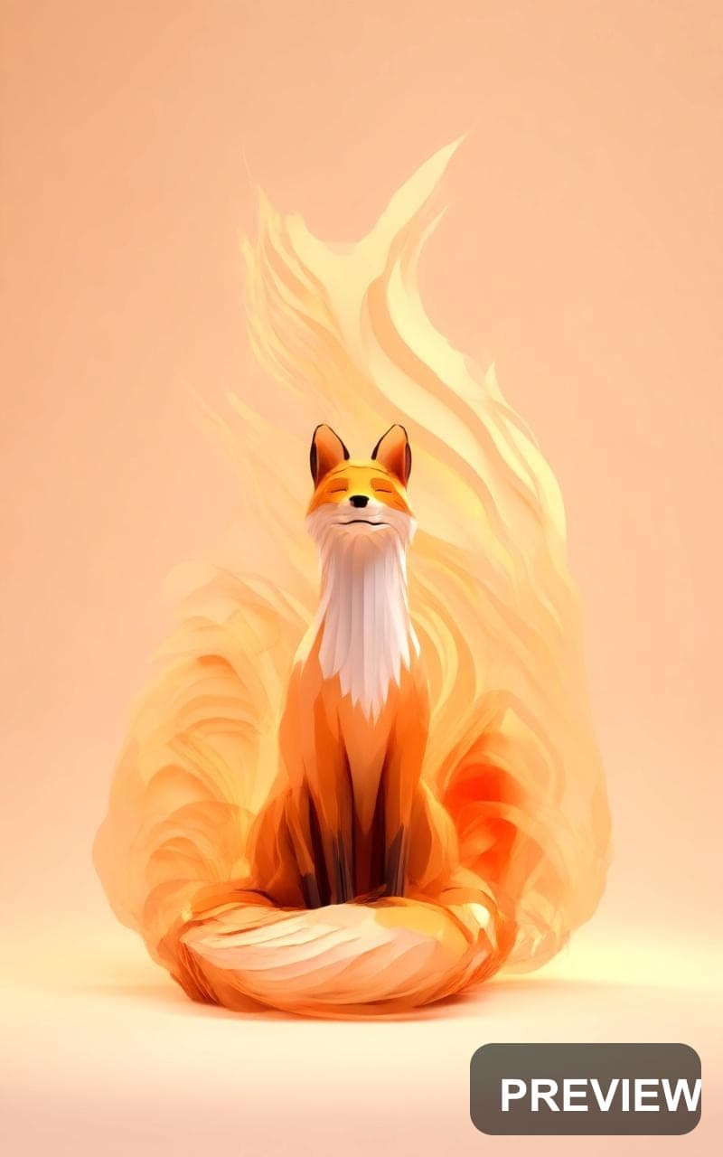 Foxes, Maximal aesthetic, 3D Render, Meditative mood, Beige accents, high det... — wallpaper — 800×1280, Space, Cinematic, Soft