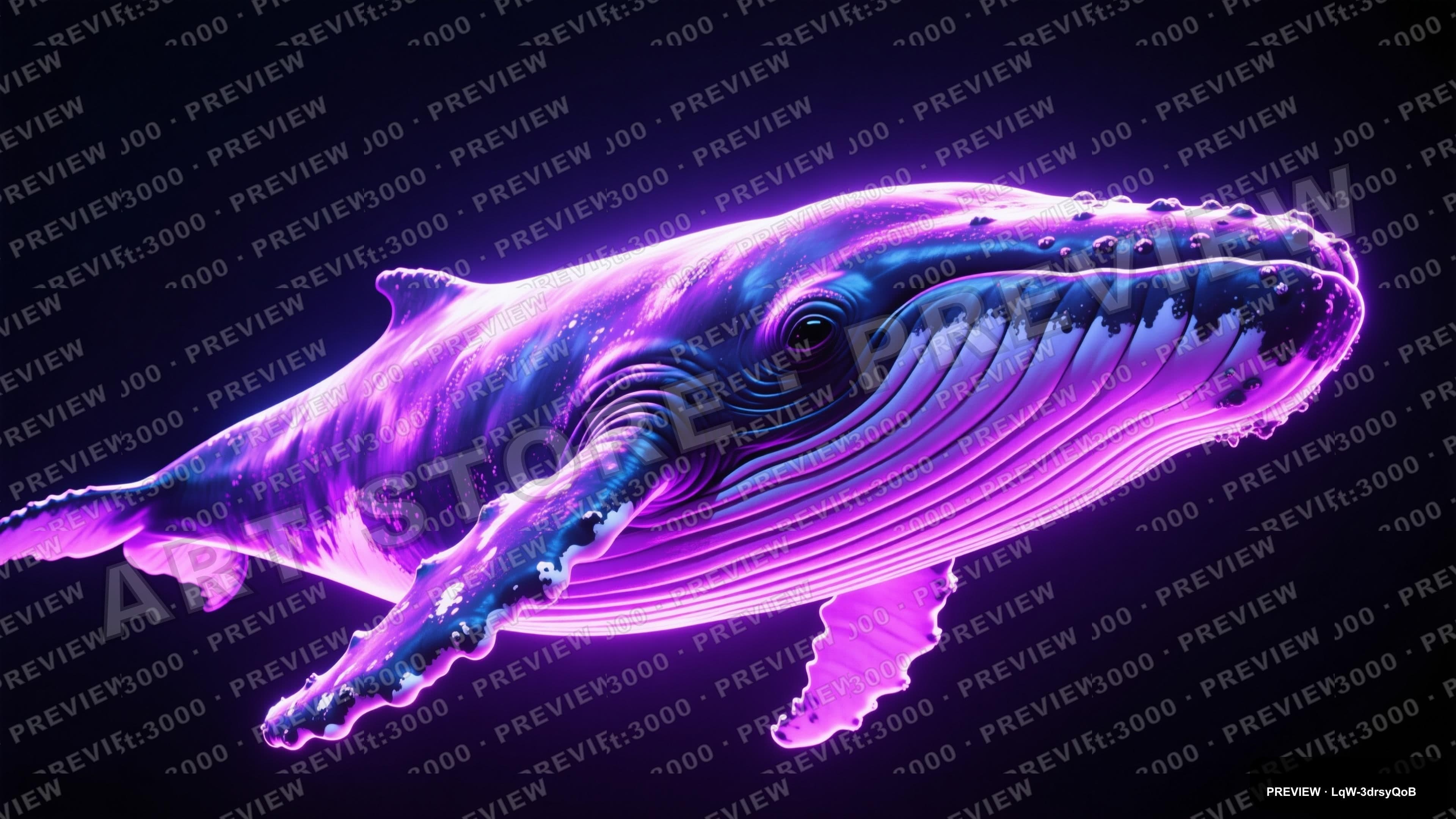 Whales, Neon aesthetic, Film Grain, Nostalgic mood, Neon Purple accents, ultr... — wallpaper — 3840×2160, Neon, Cinematic, Nostalgic