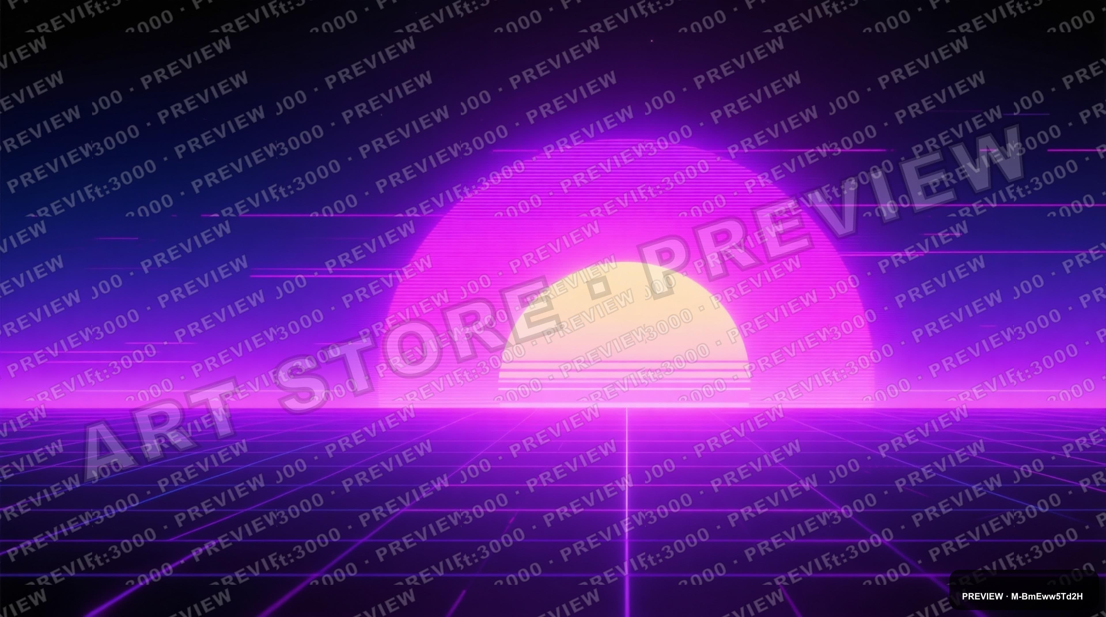 Sunrise, Synthwave aesthetic, Sticker Art, Dreamy mood, Neon Purple accents, ... — wallpaper — 3840×2144, Neon, Cinematic, Dreamy