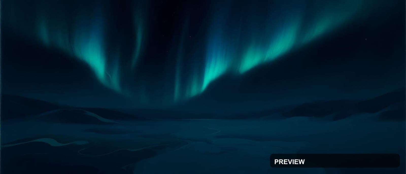 Aurora, Dark aesthetic, Oil Painting, Clean mood, Cool Palette accents, Liqui... — wallpaper — 1680×720, Space, Cinematic, Clean