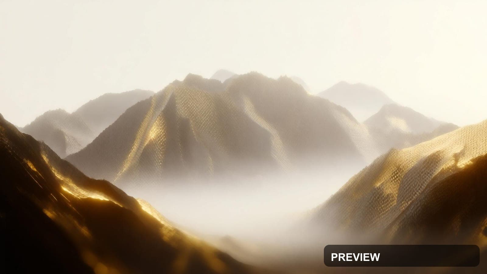 Mountains, Fantasy aesthetic, Long Exposure, Futuristic mood, Gold accents, H... — wallpaper — 1920×1080, Space, Cinematic, Soft