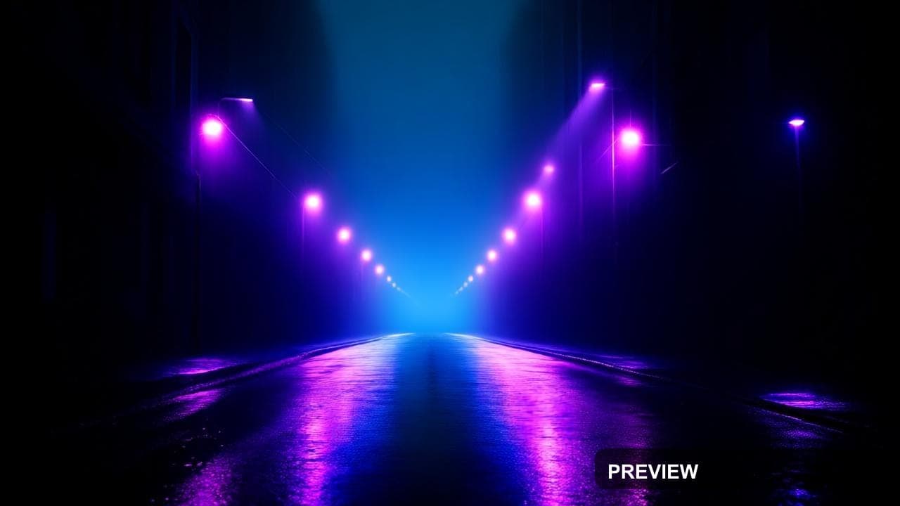 a neon-lit rain-soaked street, soft cinematic lighting, smooth gradients, no ... — wallpaper — 1280×720, Neon, Cinematic, Soft