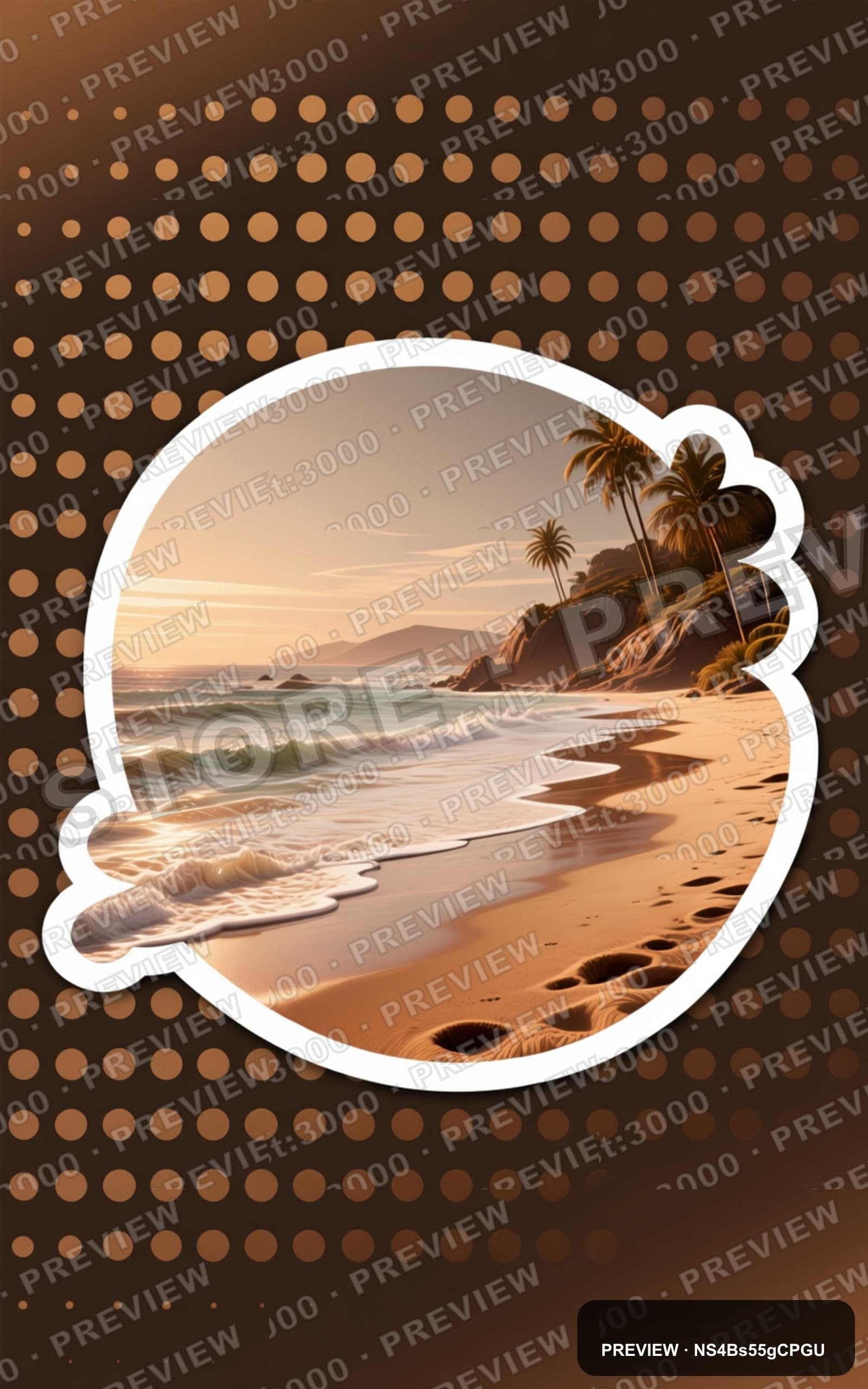 Beach, Tech aesthetic, Sticker Art, Luxurious mood, Earth Tones accents, Dots... — wallpaper — 1600×2560, Space, Cinematic, Soft