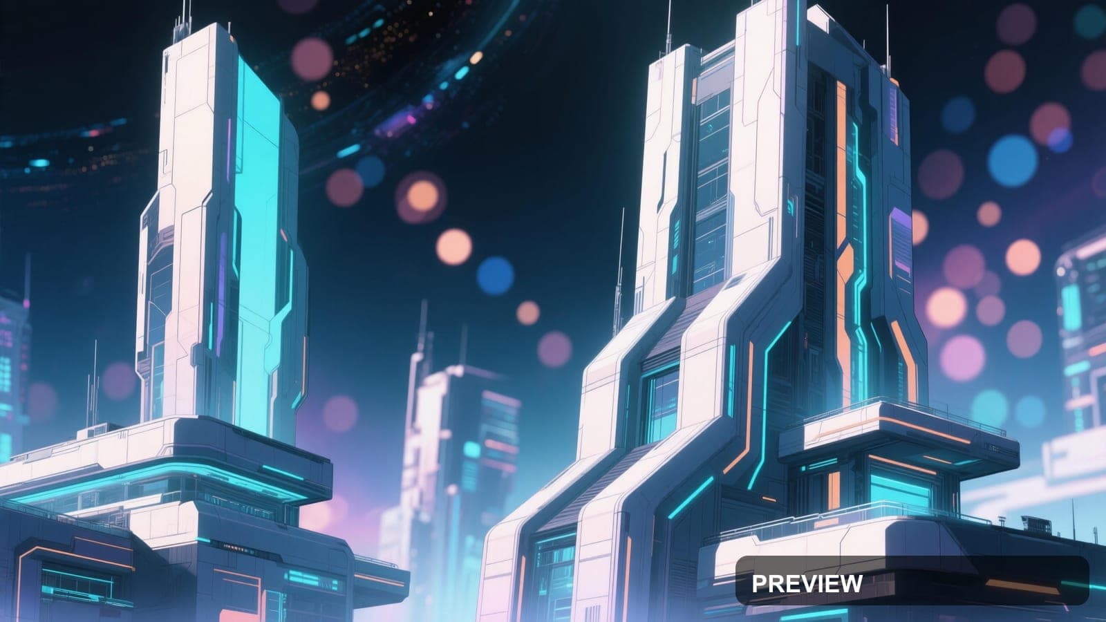 Futuristic Architecture, Spacepunk aesthetic, Anime, Futuristic mood, Tri-ton... — wallpaper — 3840×2160, Space, Cinematic, Soft