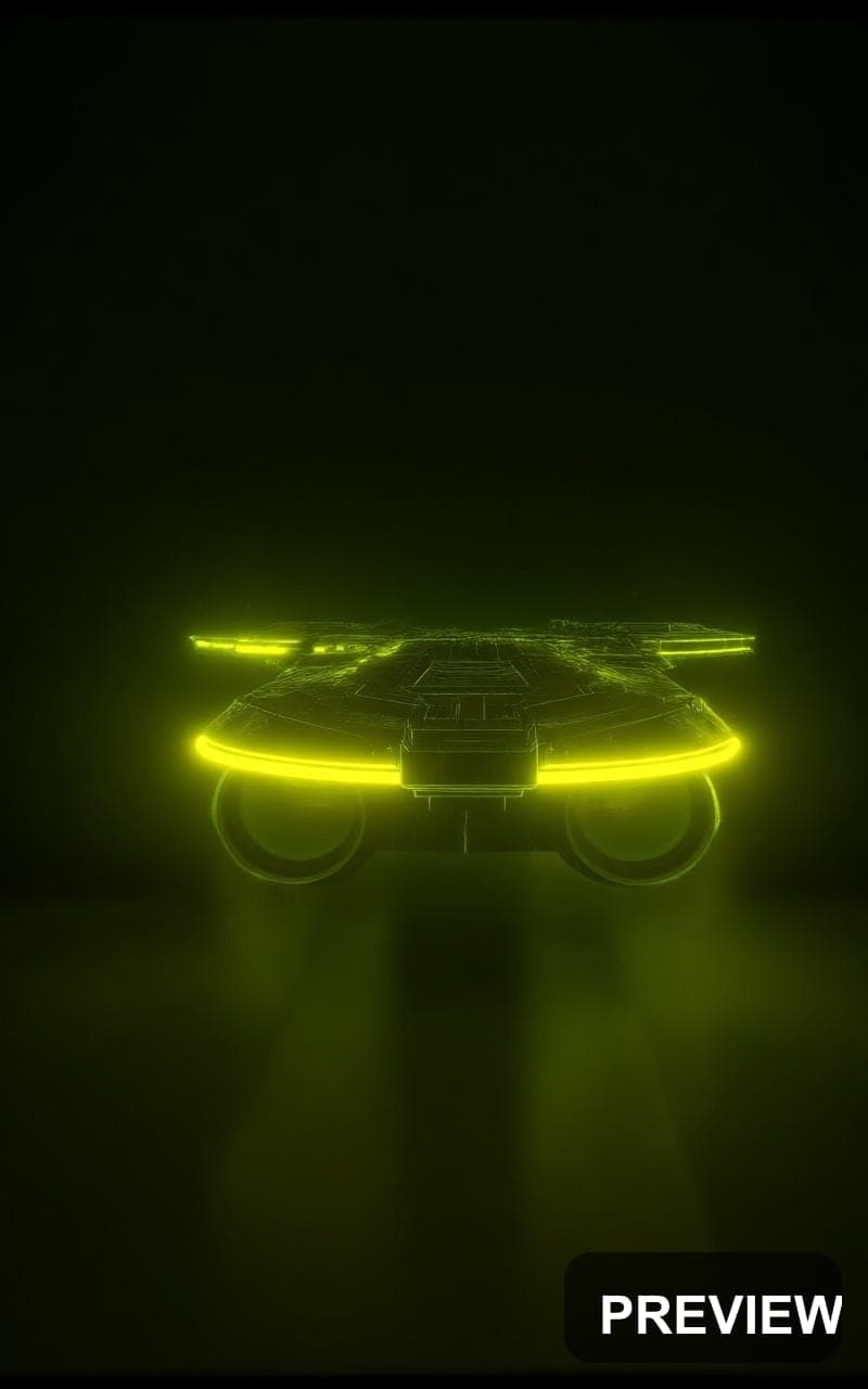 Spaceship, Neon Noir aesthetic, Neon Glow, Bright mood, Yellow accents, high ... — wallpaper — 800×1280, Neon, Cinematic, Bright