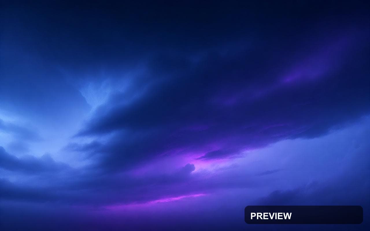 Storm Clouds, Chill aesthetic, Charcoal, Dreamy mood, Neon Purple accents, hi... — wallpaper — 1280×800, Neon, Cinematic, Dreamy