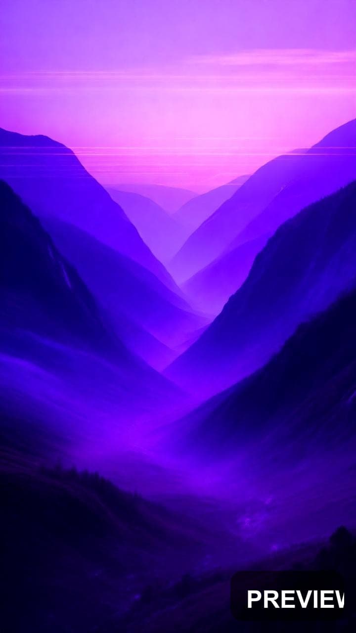 Valley, Tech aesthetic, Long Exposure, Epic mood, Purple accents, high detail... — wallpaper — 720×1280, Space, Cinematic, Soft