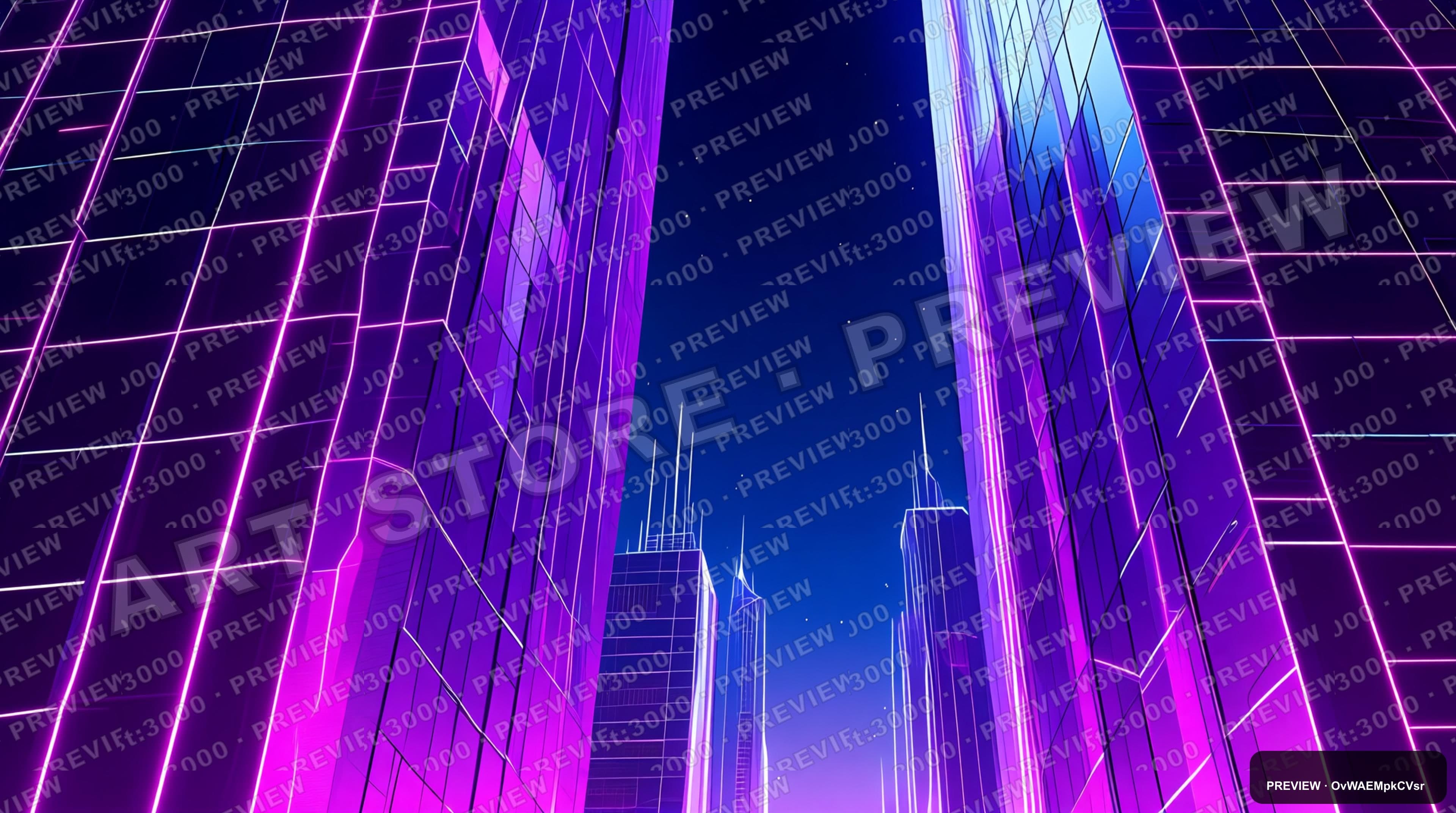 Glass Towers, Synthwave aesthetic, Photorealistic, Serene mood, Neon Violet a... — wallpaper — 3840×2144, Neon, Photorealistic, Serene