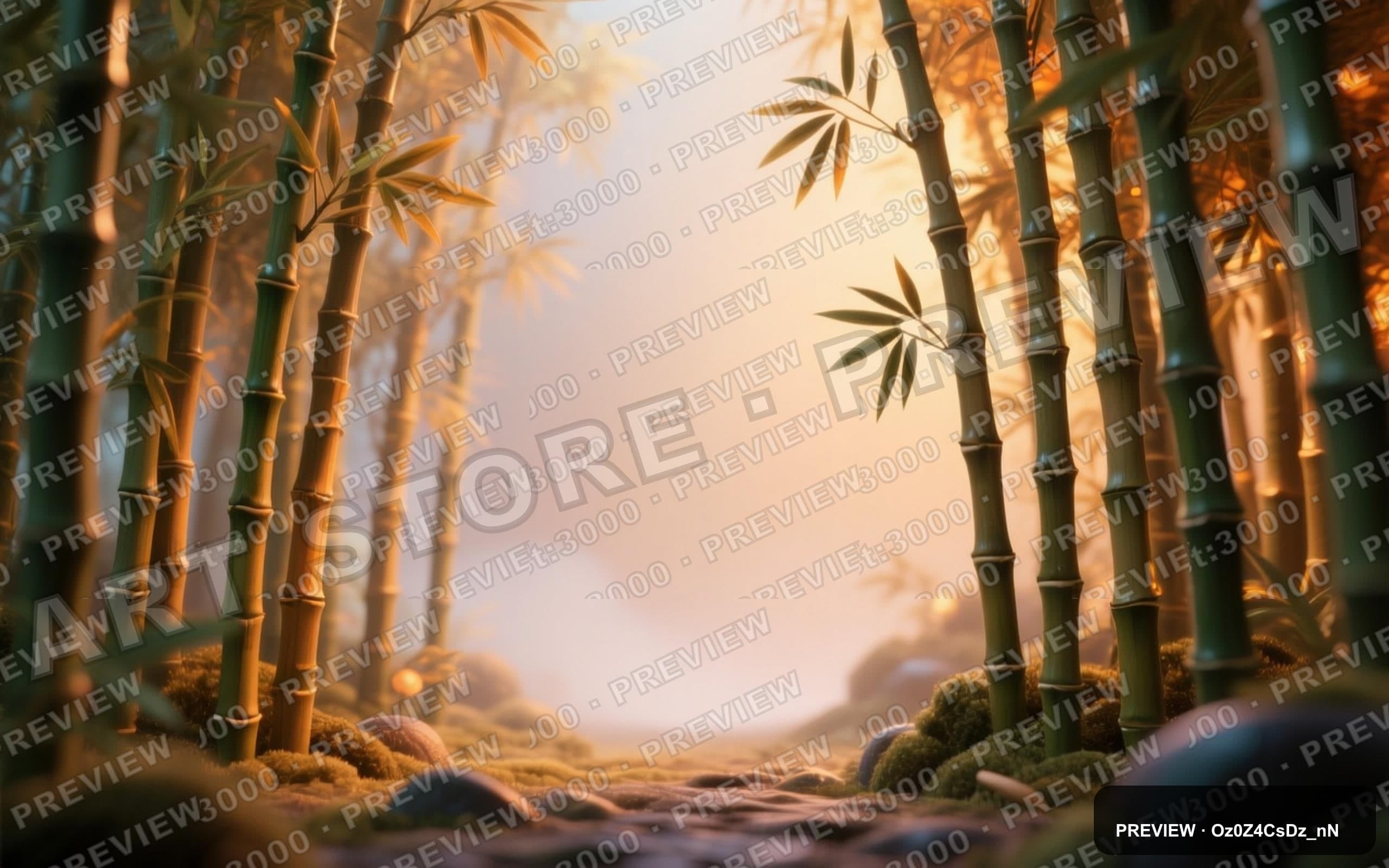 Bamboo Grove, Dreamcore aesthetic, Stop Motion, Serene mood, Amber accents, h... — wallpaper — 2560×1600, Space, Cinematic, Serene