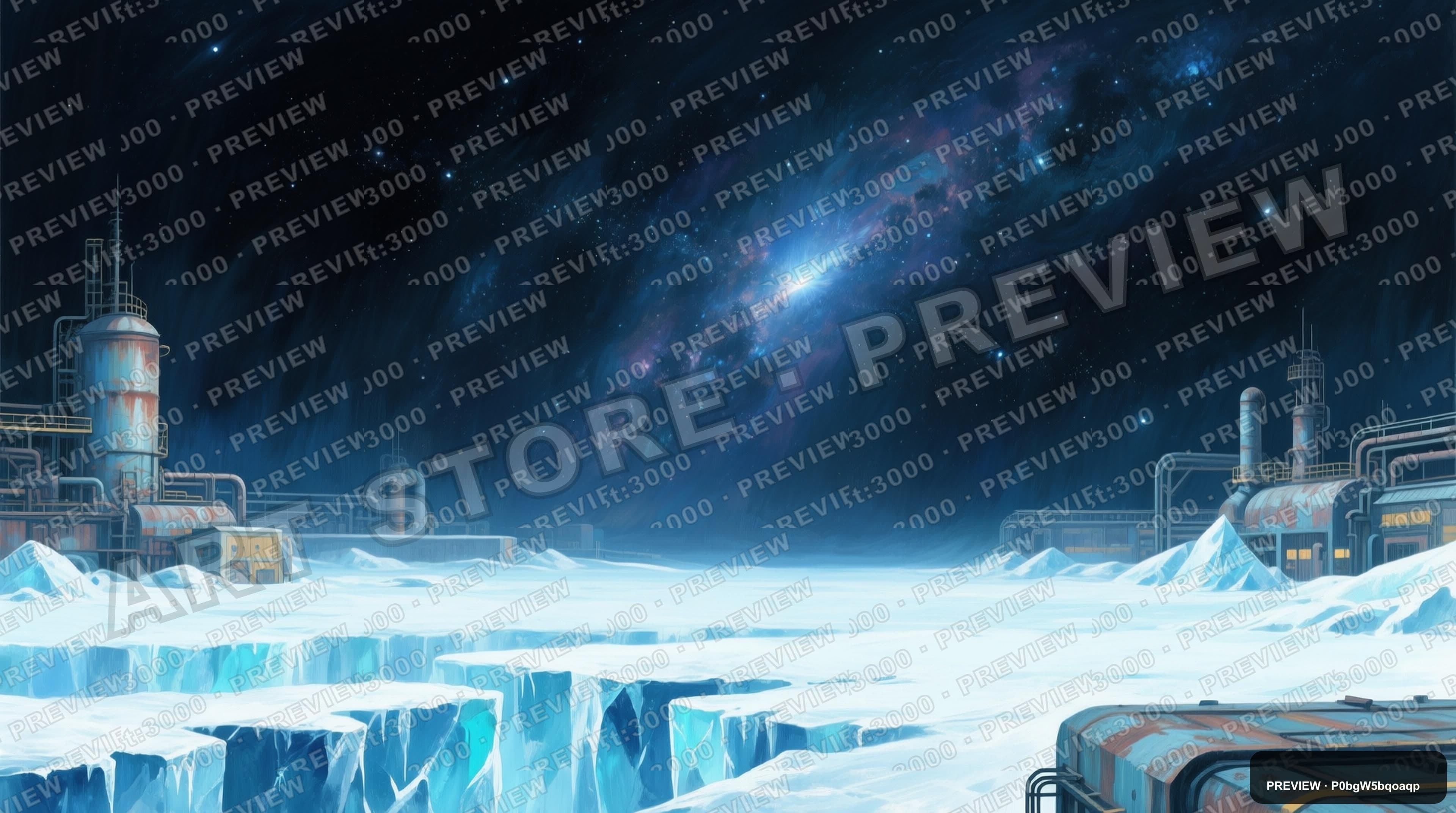 Starfield, Industrial aesthetic, Gouache, Clean mood, Ice Tones accents, Retr... — wallpaper — 3840×2144, Space, Cinematic, Clean