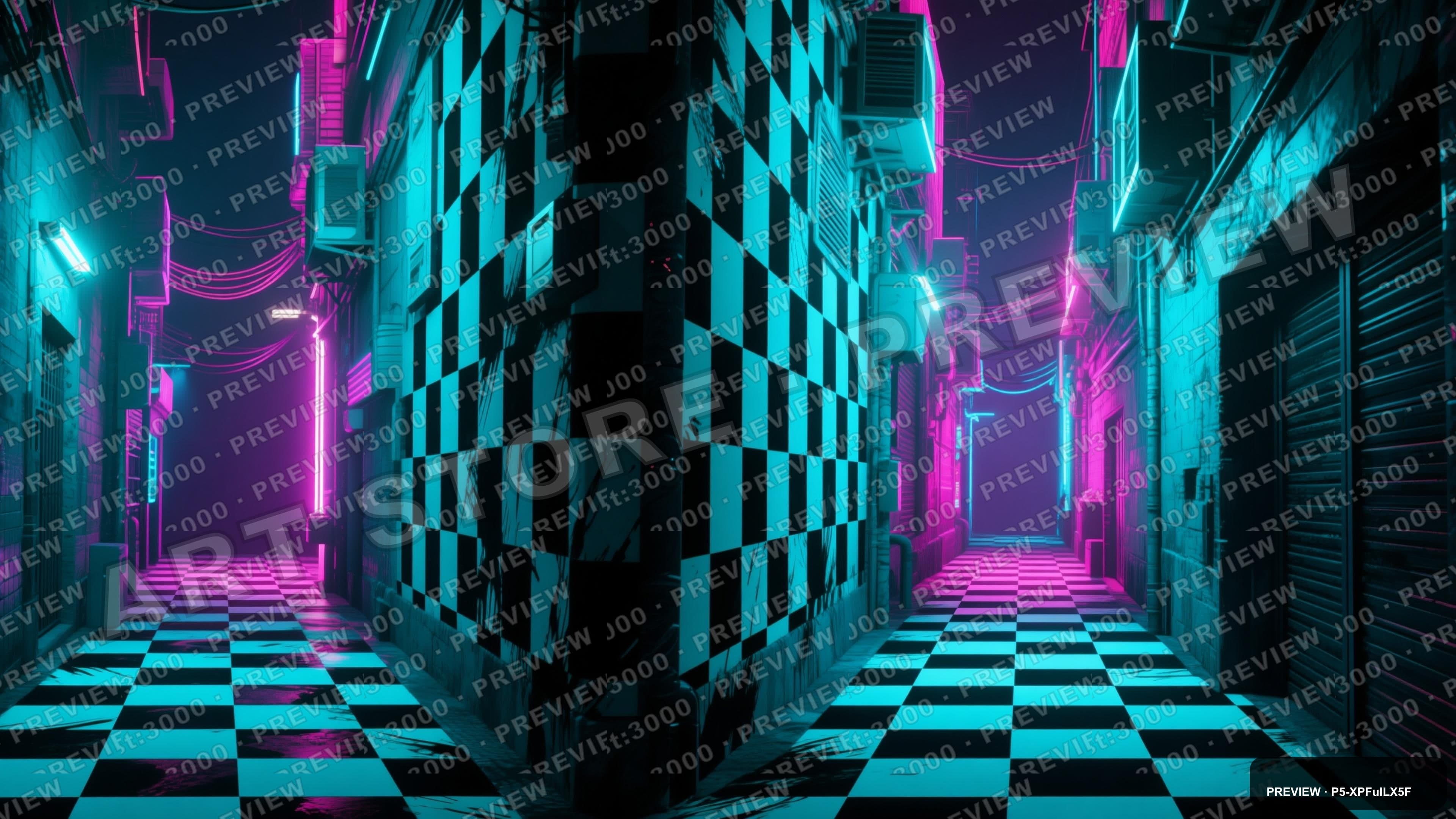 Alley · Futuristic · Cinematic — wallpaper — 3840×2160, Neon, Cinematic, Futuristic