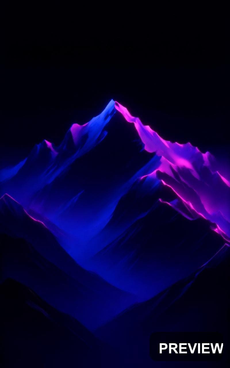 Snowy Peaks, Neon Noir aesthetic, Graphic Design, Noir mood, Neon Magenta acc... — wallpaper — 800×1280, Neon, Cinematic, Soft