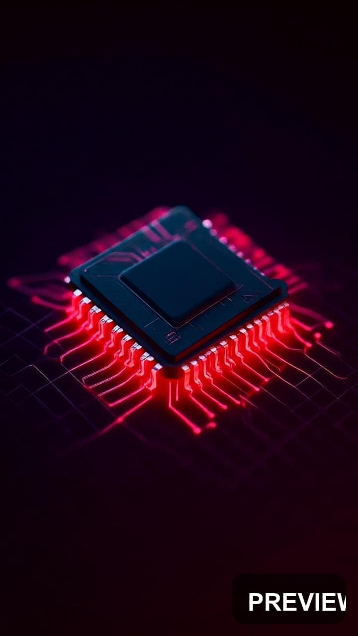 Microchip, Neon Noir aesthetic, Pop Art, Soft mood, Neon Red accents, Checker... — wallpaper — 720×1280, Neon, Cinematic, Soft