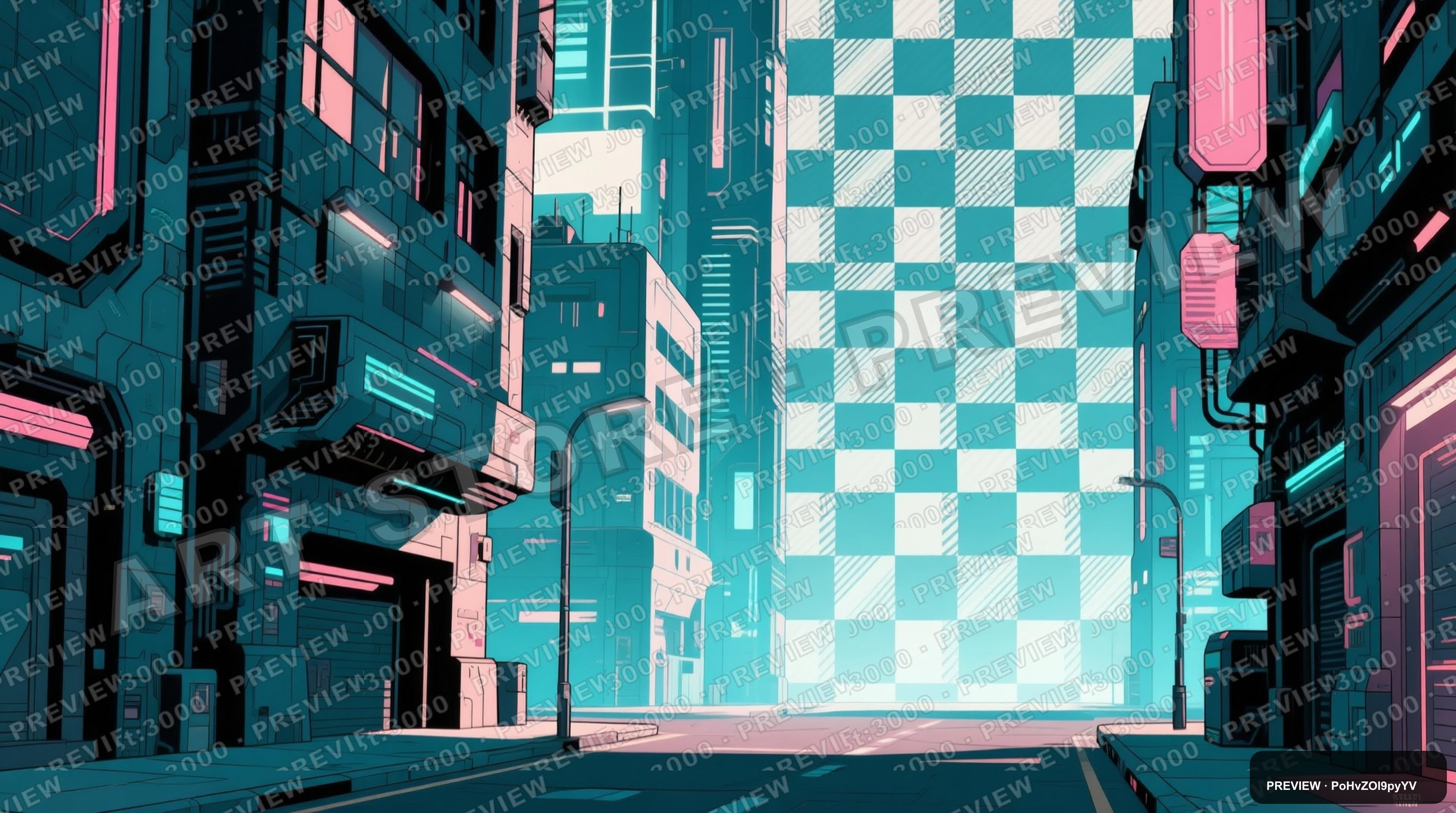 Downtown, Spacepunk aesthetic, Cel Shaded, Clean mood, Duotone accents, Plaid... — wallpaper — 3840×2144, Space, Cinematic, Clean