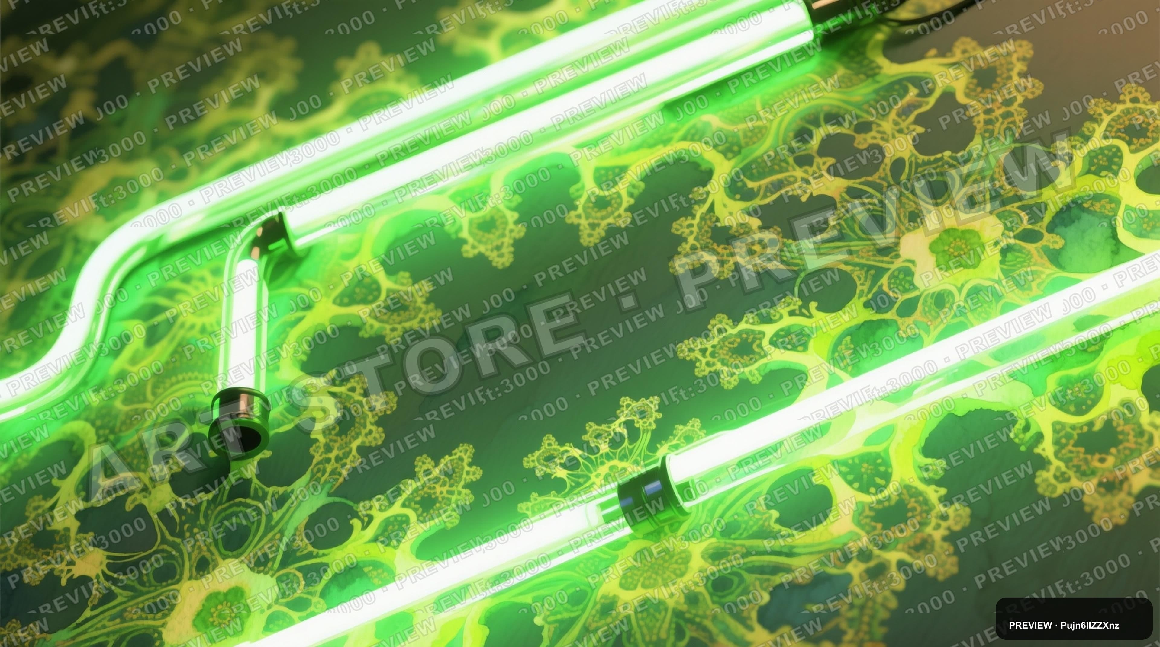 Neon Tubes, Cozy aesthetic, Watercolor, Energetic mood, Lime accents, Fractal... — wallpaper — 3840×2144, Neon, Cinematic, Cozy