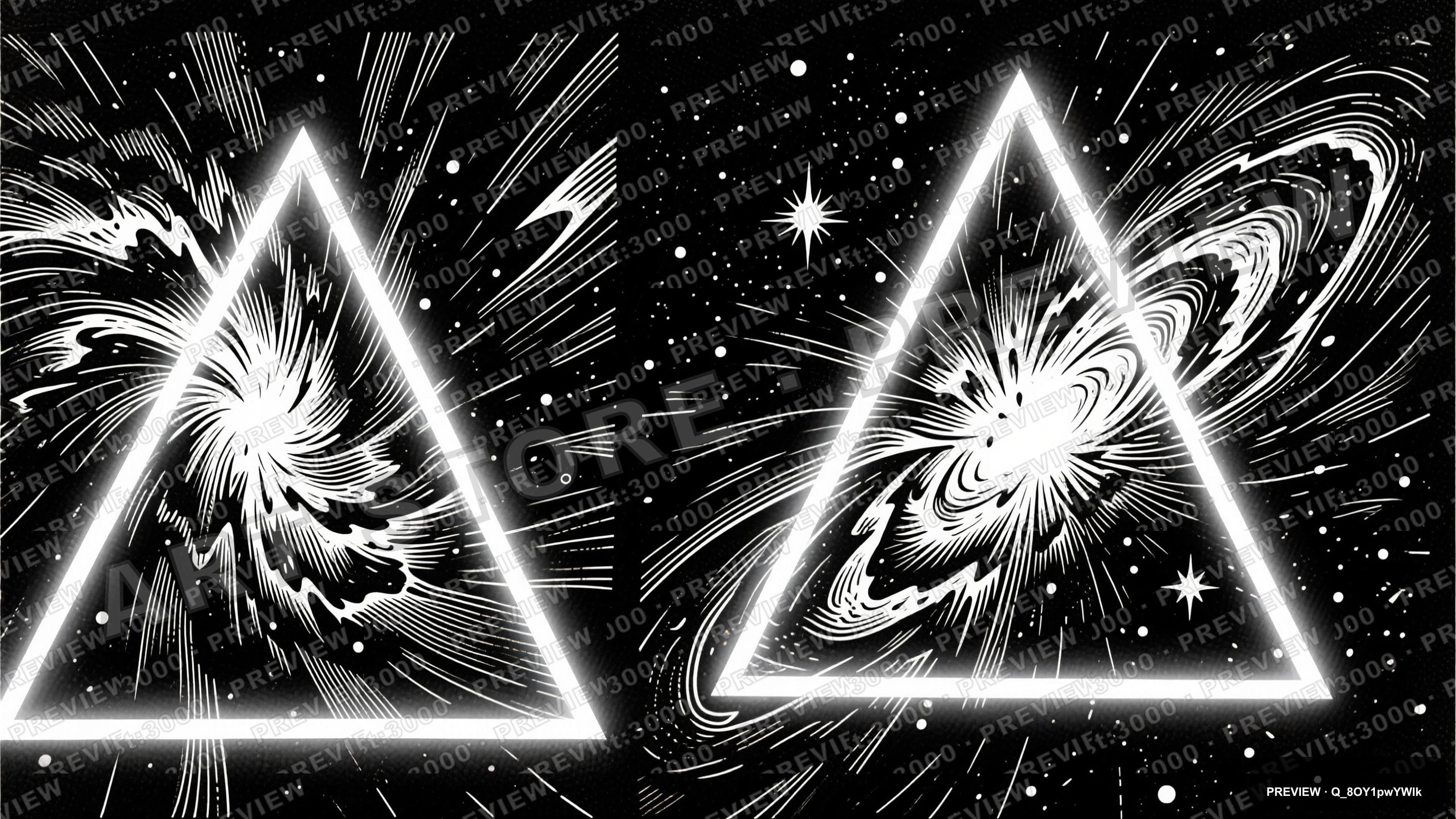 Nebula, Synthwave aesthetic, Woodcut, Energetic mood, Monochrome accents, Tri... — wallpaper — 3840×2160, Neon, Cinematic, Energetic