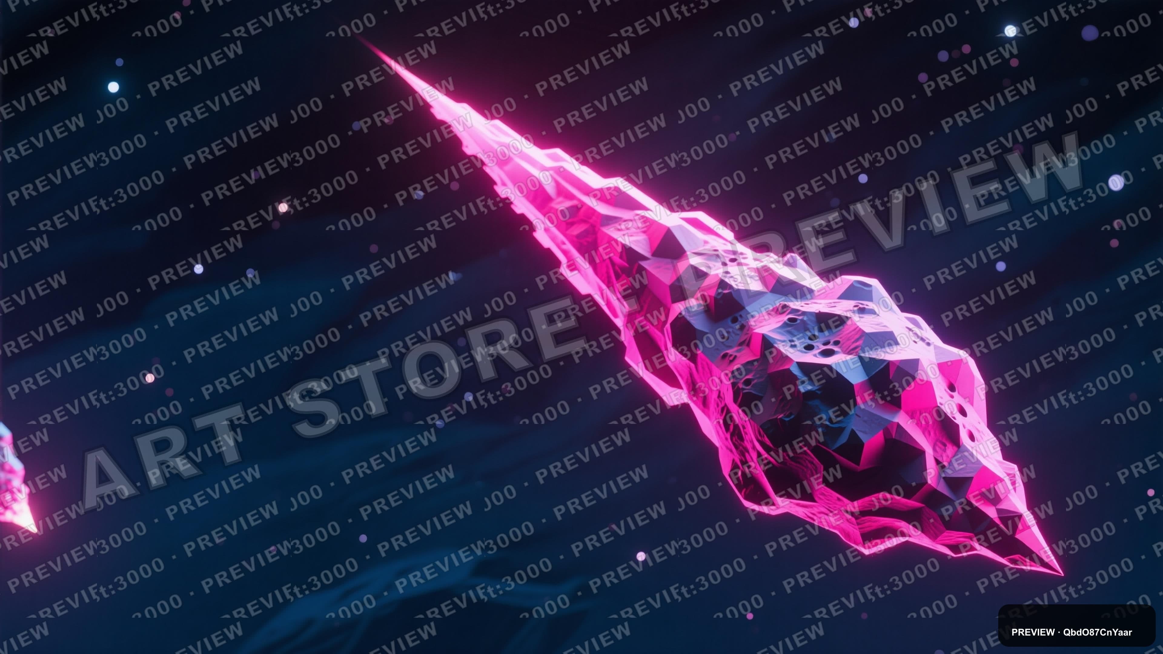 Comet, Vaporwave aesthetic, Isometric, Moody mood, Neon Magenta accents, Clas... — wallpaper — 3840×2160, Neon, Cinematic, Moody