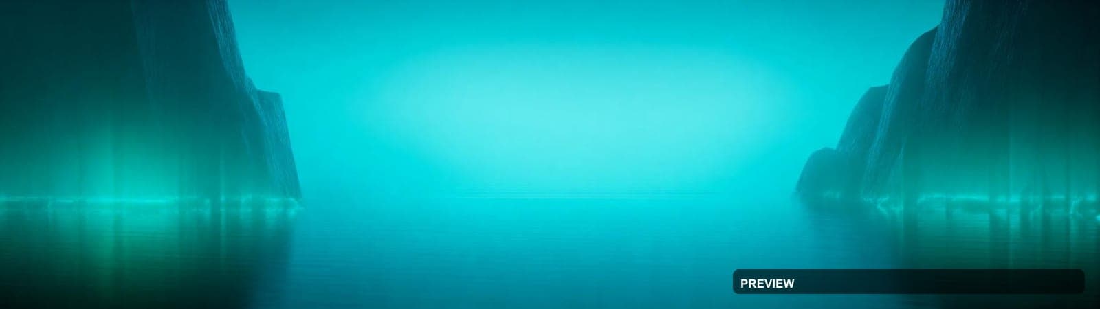 Lake, Synthwave aesthetic, Brutalist, Luxurious mood, Neon Teal accents, high... — wallpaper — 1920×540, Neon, Cinematic, Soft