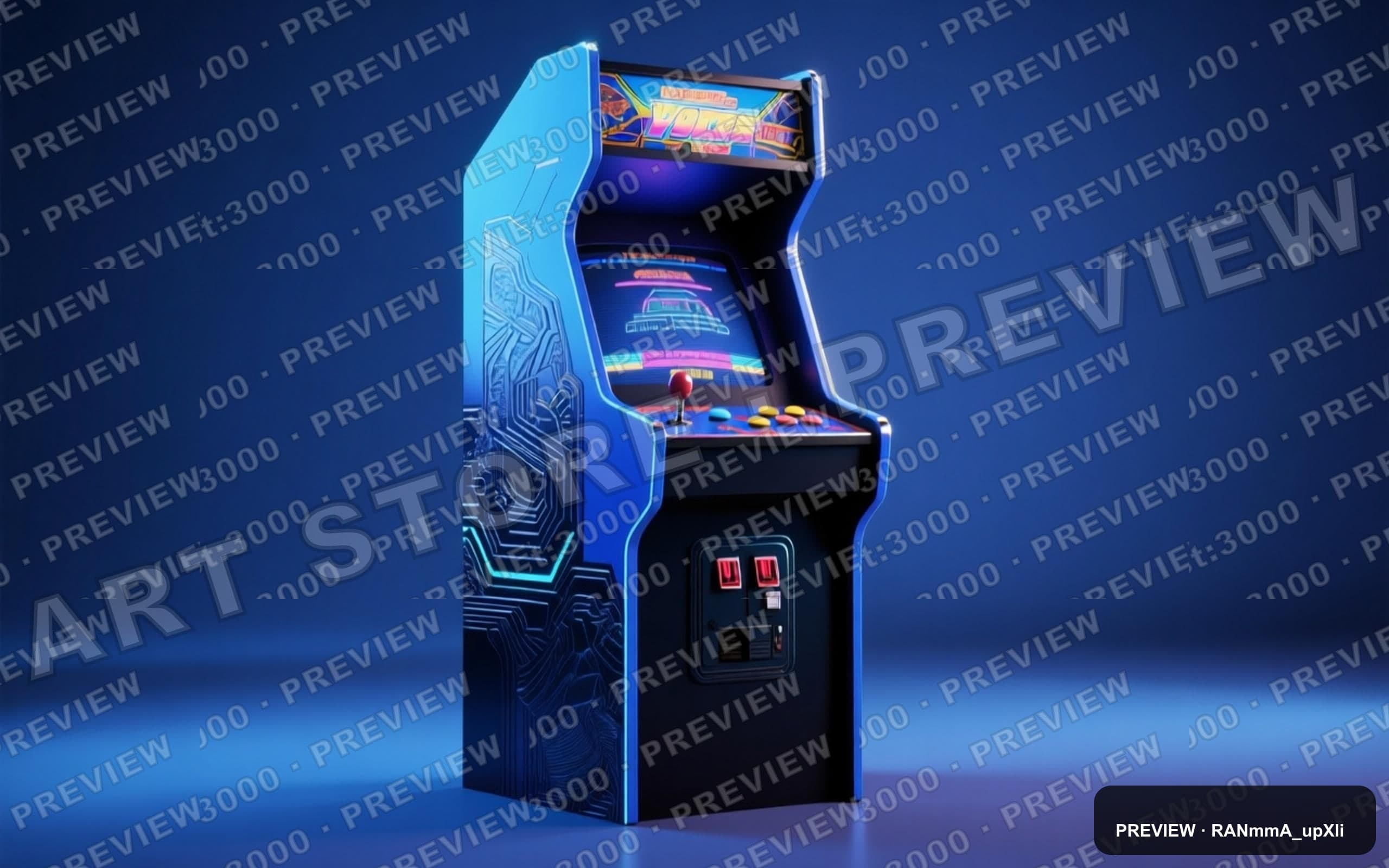 Arcade Cabinet, Luxury aesthetic, Etching, Futuristic mood, Indigo accents, 9... — wallpaper — 2560×1600, Retro Arcade, Cinematic, Soft