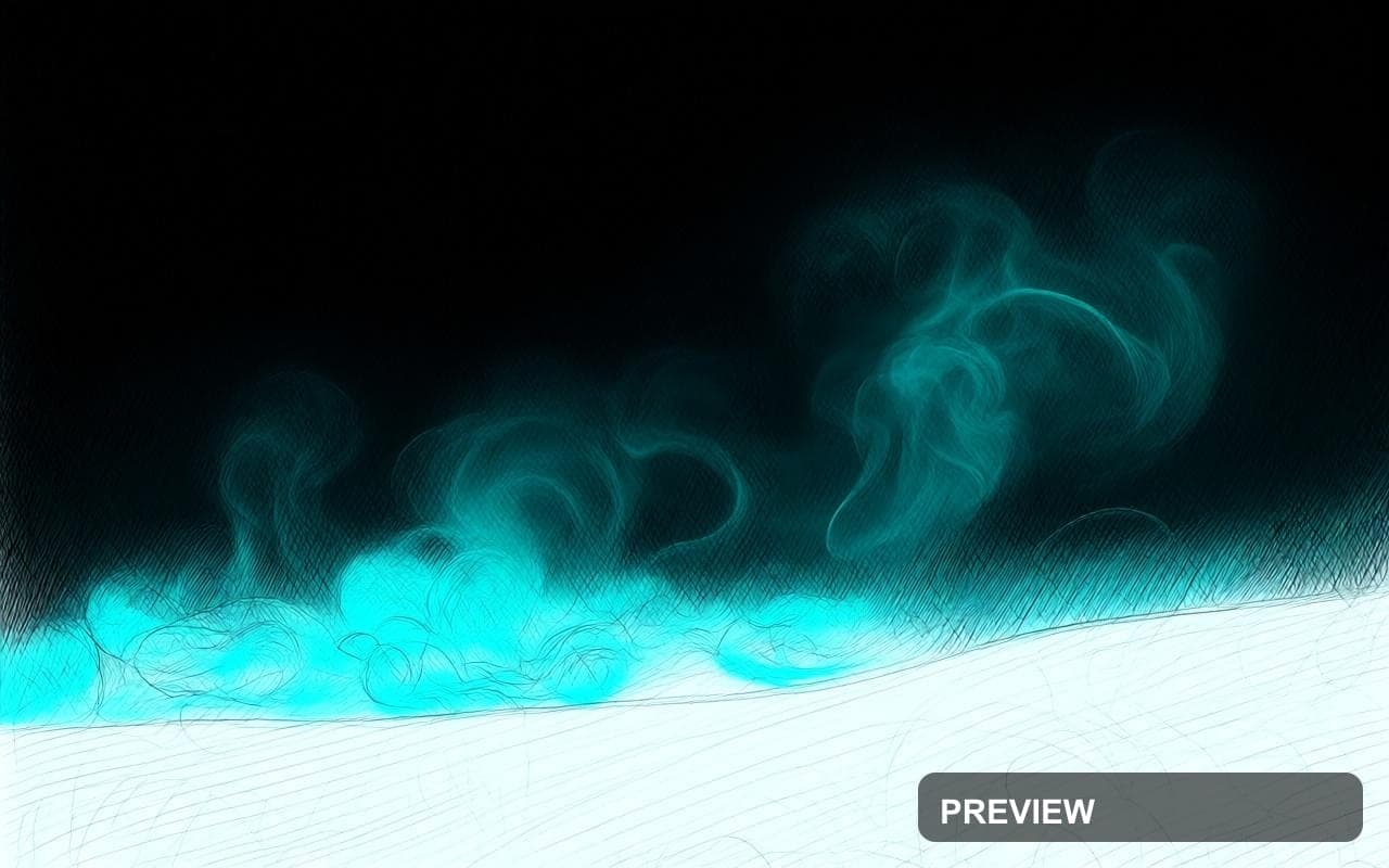 Snow, Neon Noir aesthetic, Pencil Sketch, Noir mood, Neon Cyan accents, Smoke... — wallpaper — 1280×800, Neon, Cinematic, Soft