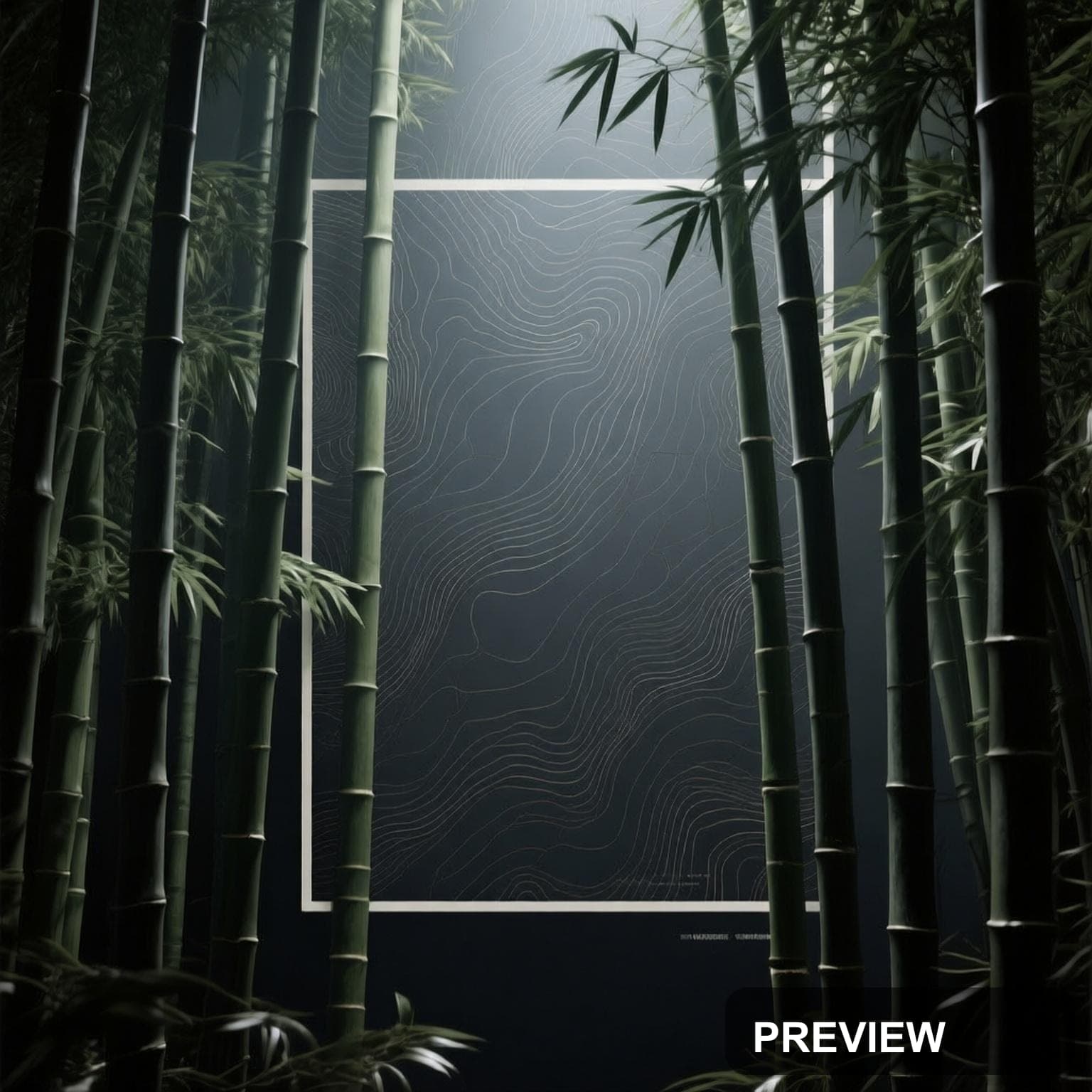 Bamboo Grove, Dark aesthetic, Travel Poster, Luxurious mood, Muted accents, T... — wallpaper — 1536×1536, Space, Cinematic, Dark