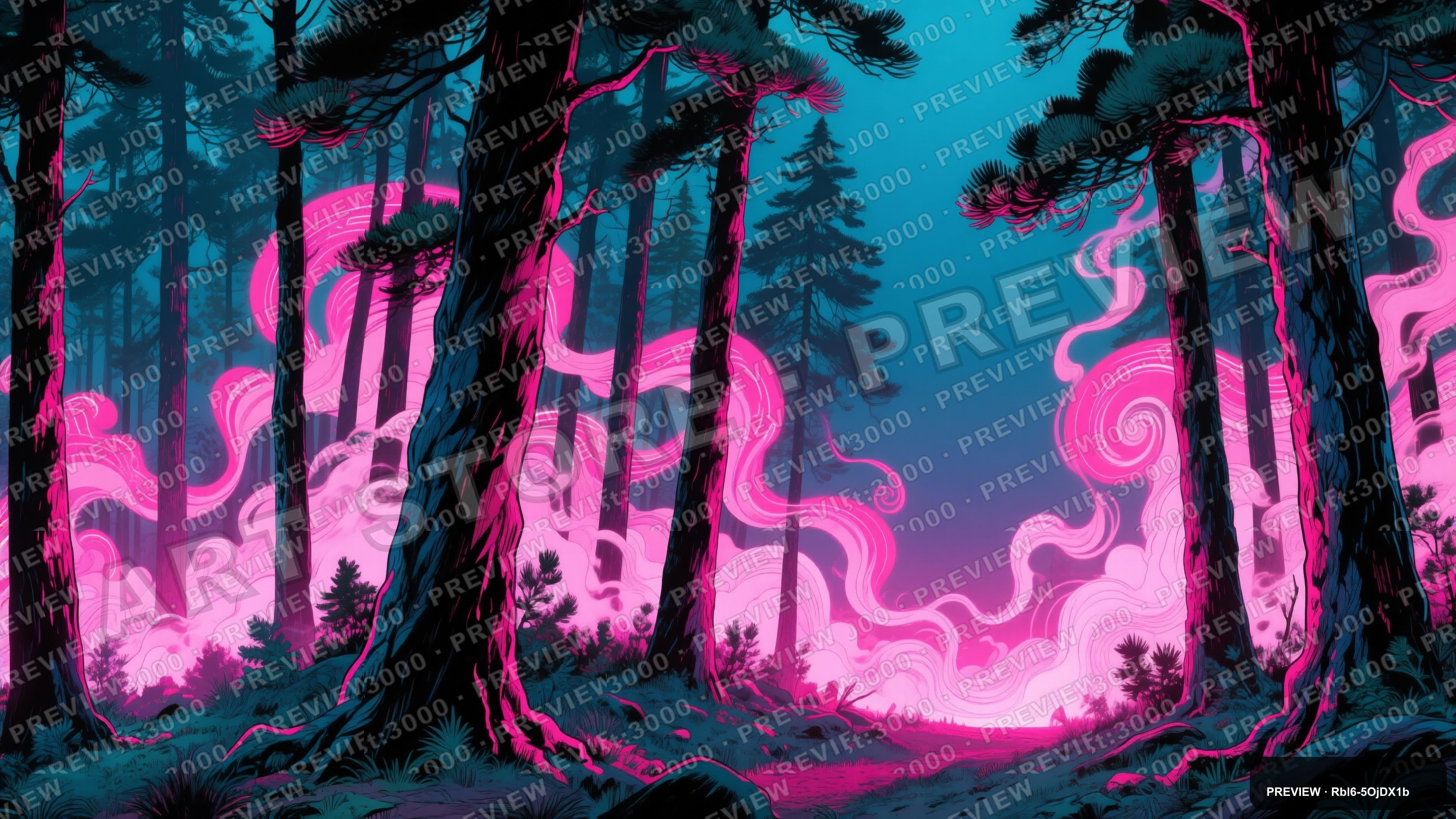 Forest · Naturecore · Cinematic — wallpaper — 3840×2160, Neon, Cinematic, Dreamy