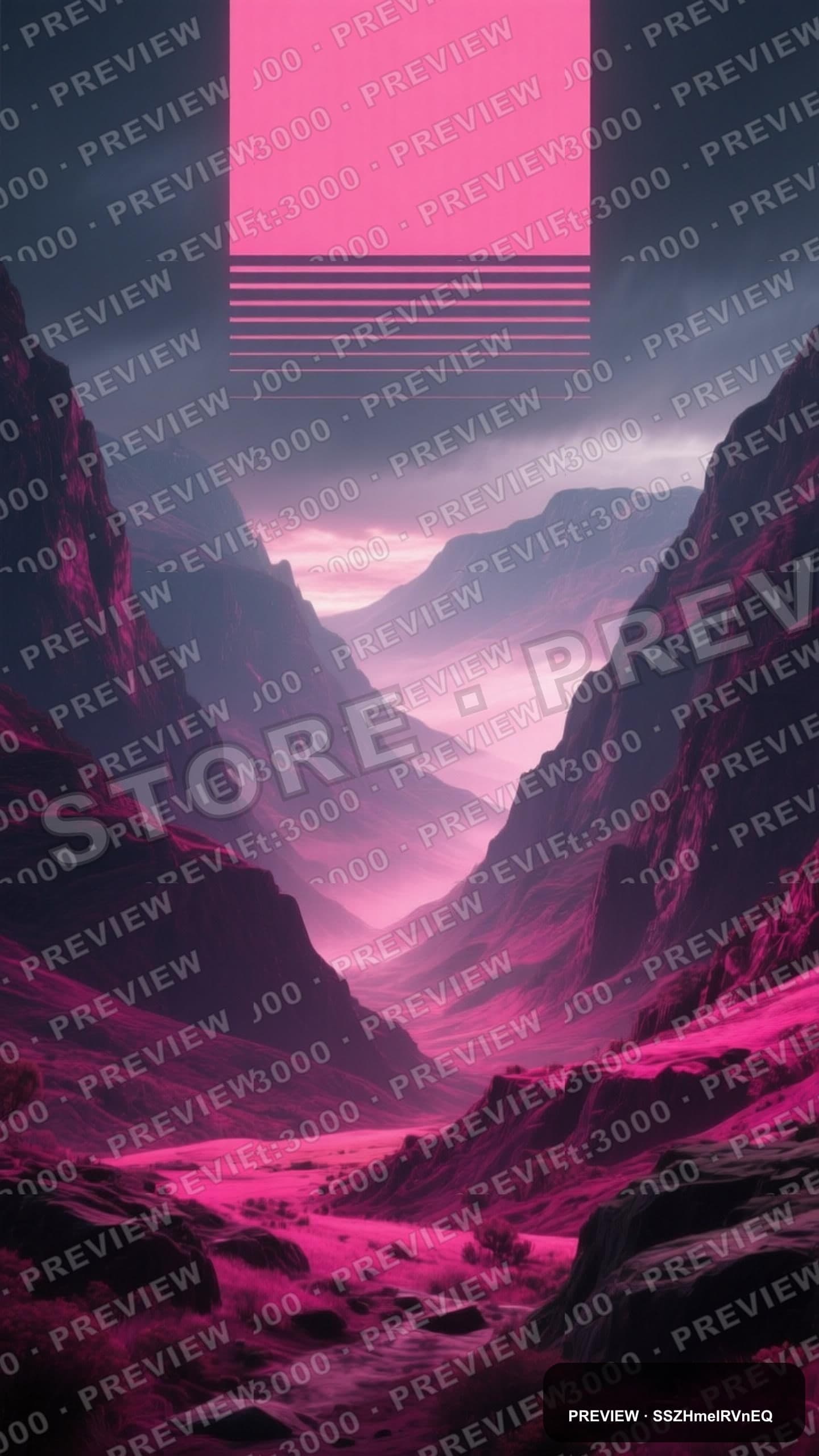 Valley, Epic aesthetic, Travel Poster, Moody mood, Magenta accents, Retro Fut... — wallpaper — 1440×2560, Space, Cinematic, Moody