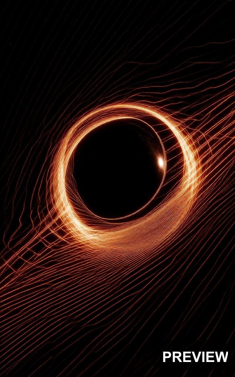 Black Hole, Solarpunk aesthetic, Line Art, Energetic mood, Earth Tones accent... — wallpaper — 800×1280, Space, Cinematic, Energetic