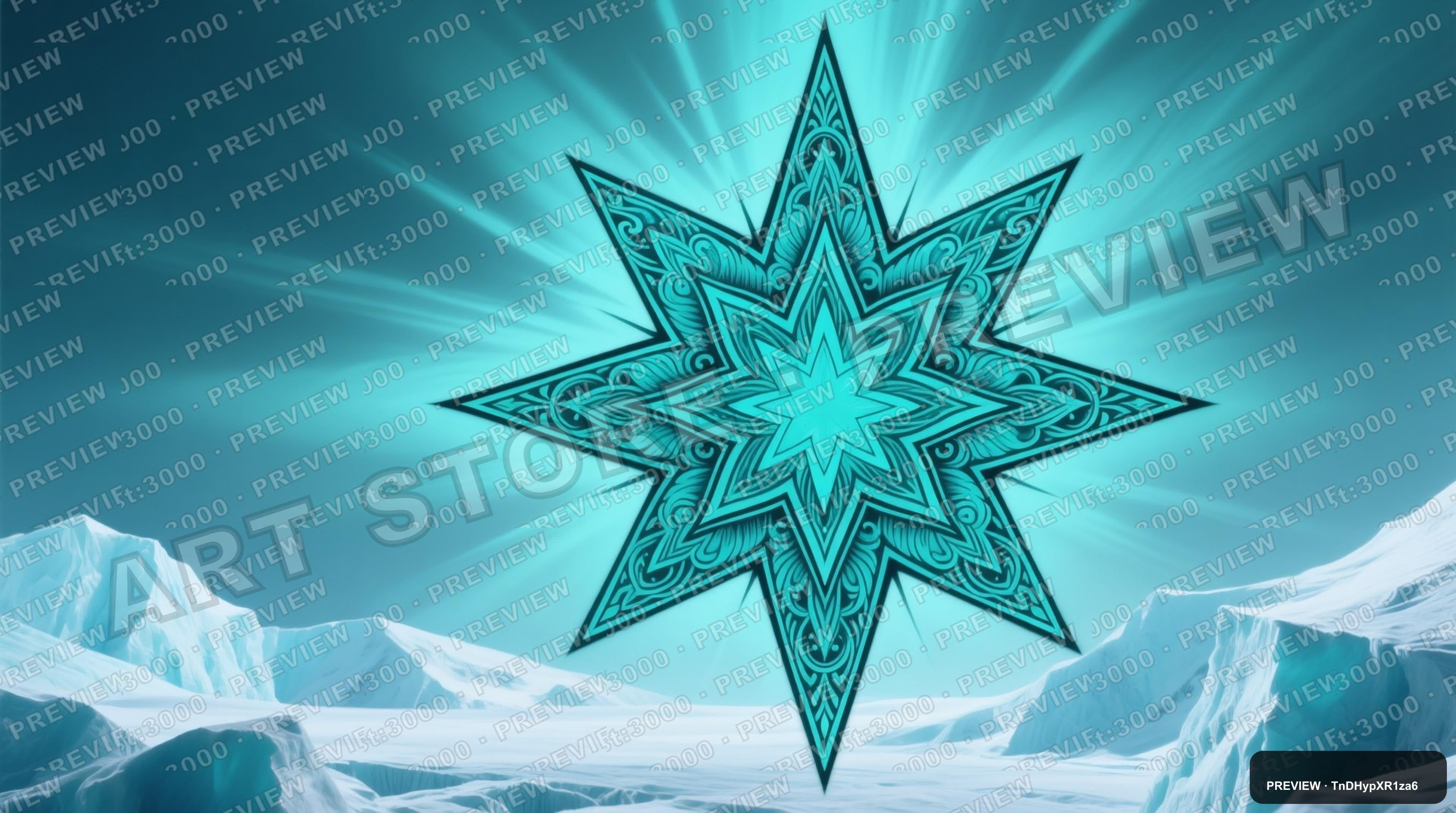 Glacier, Mythic aesthetic, Tattoo Flash, Calm mood, Turquoise accents, Starbu... — wallpaper — 3840×2144, Space, Cinematic, Calm