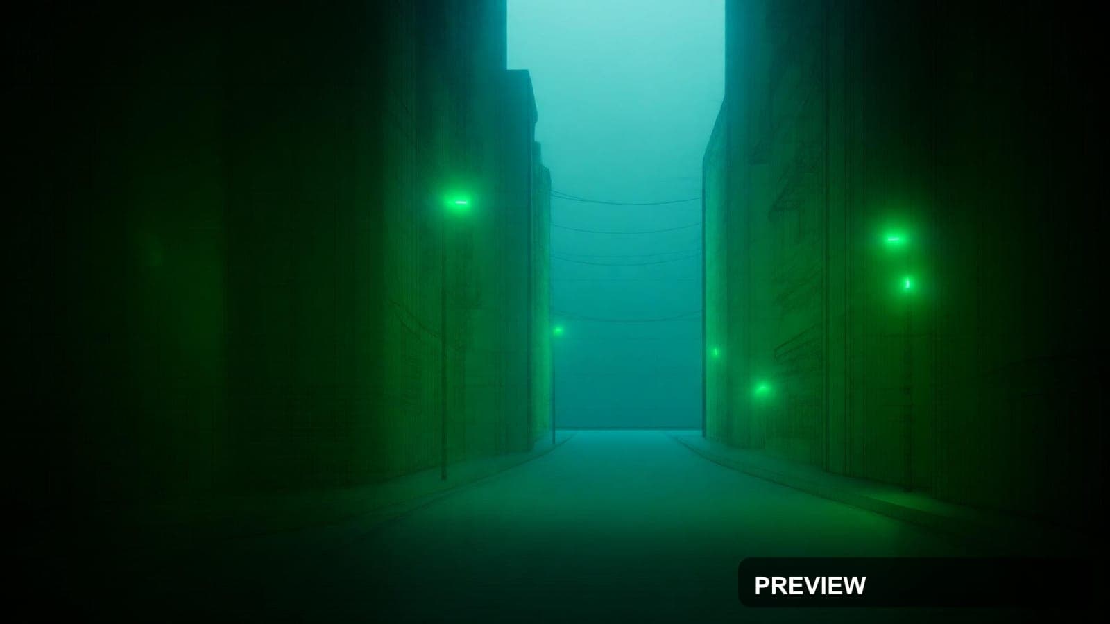 Street, Naturecore aesthetic, Blueprint, Moody mood, Neon Green accents, high... — wallpaper — 1920×1080, Neon, Cinematic, Moody