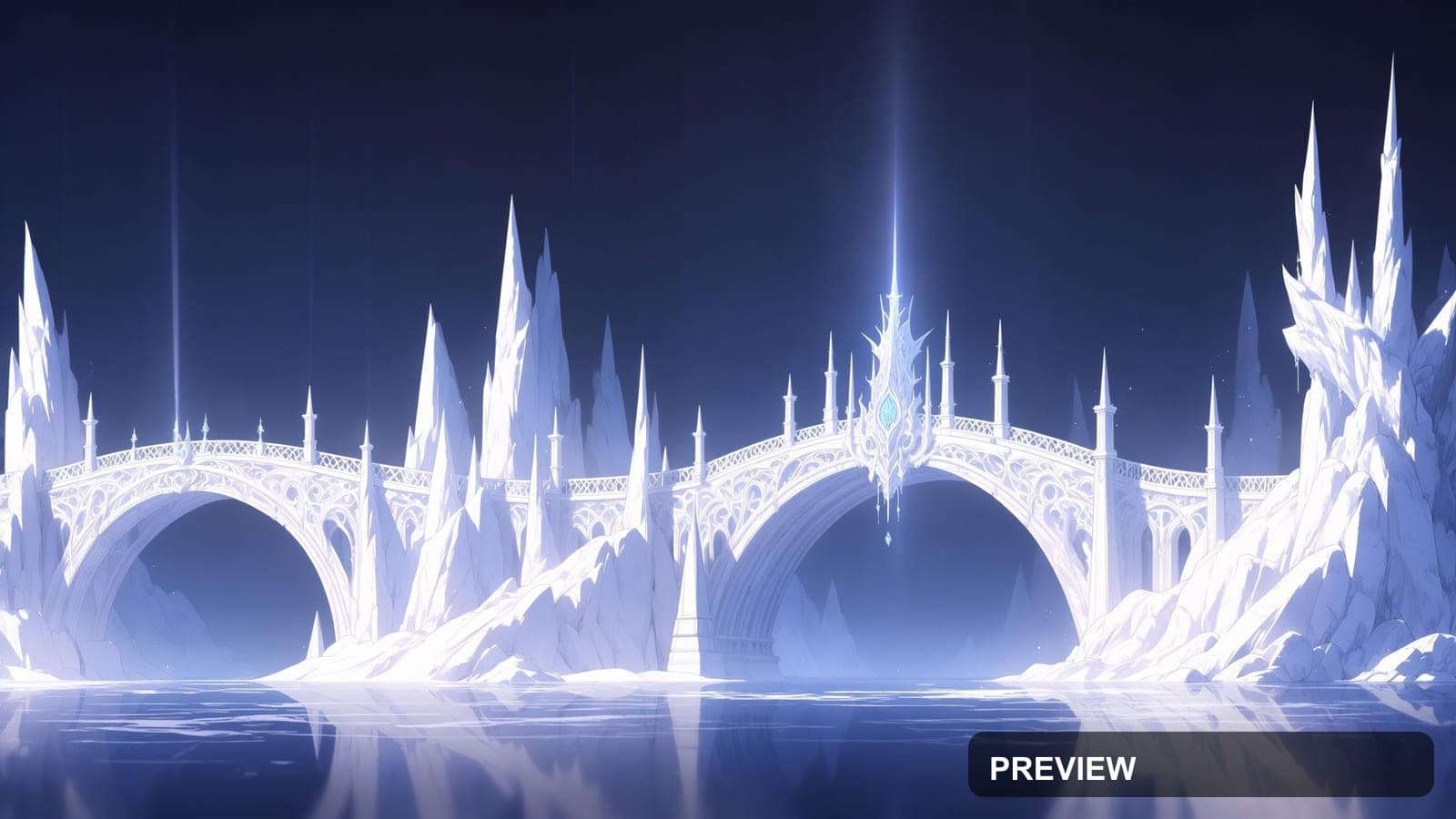 Bridge, Fantasy aesthetic, Dithered, Serene mood, White accents, high detail,... — wallpaper — 3840×2160, Space, Cinematic, Serene