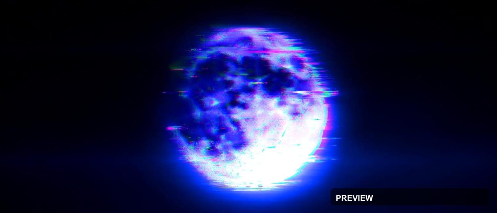 Moon, Space aesthetic, Glitch Art, Mysterious mood, Vibrant accents, Classic ... — wallpaper — 1680×720, Space, Cinematic, Mysterious