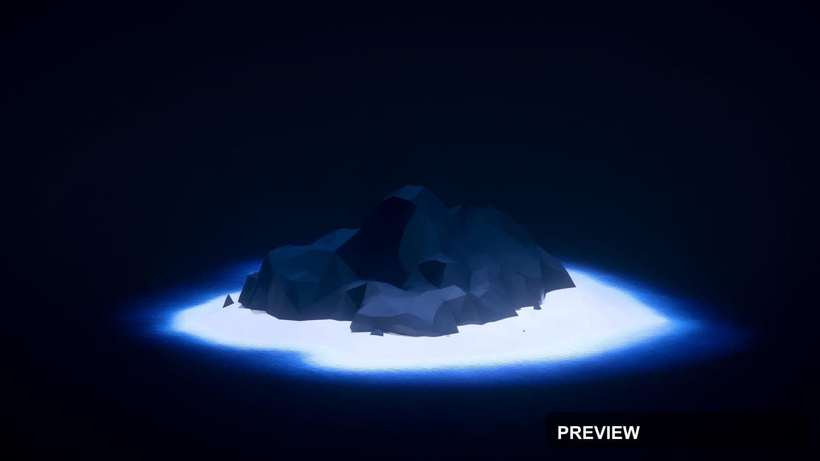Island, Dark aesthetic, Low Poly, Minimal mood, White accents, high detail, u... — wallpaper — 1920×1080, Space, Cinematic, Minimal