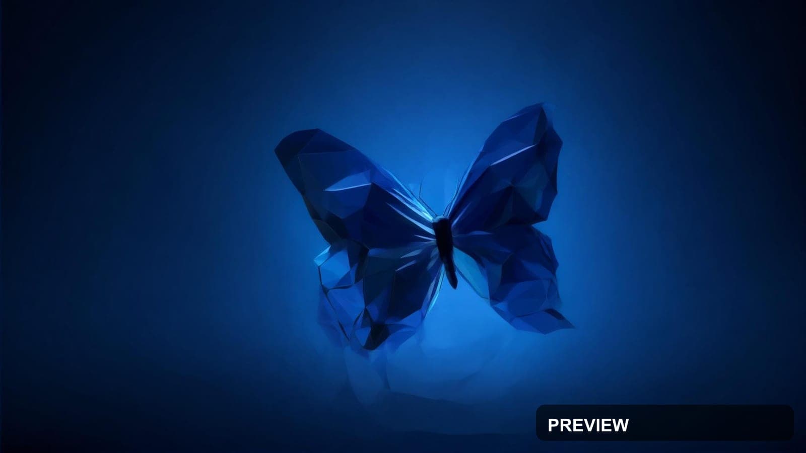 Butterflies, Dark aesthetic, Low Poly, Serene mood, Indigo accents, Op Art pa... — wallpaper — 1920×1080, Space, Cinematic, Serene