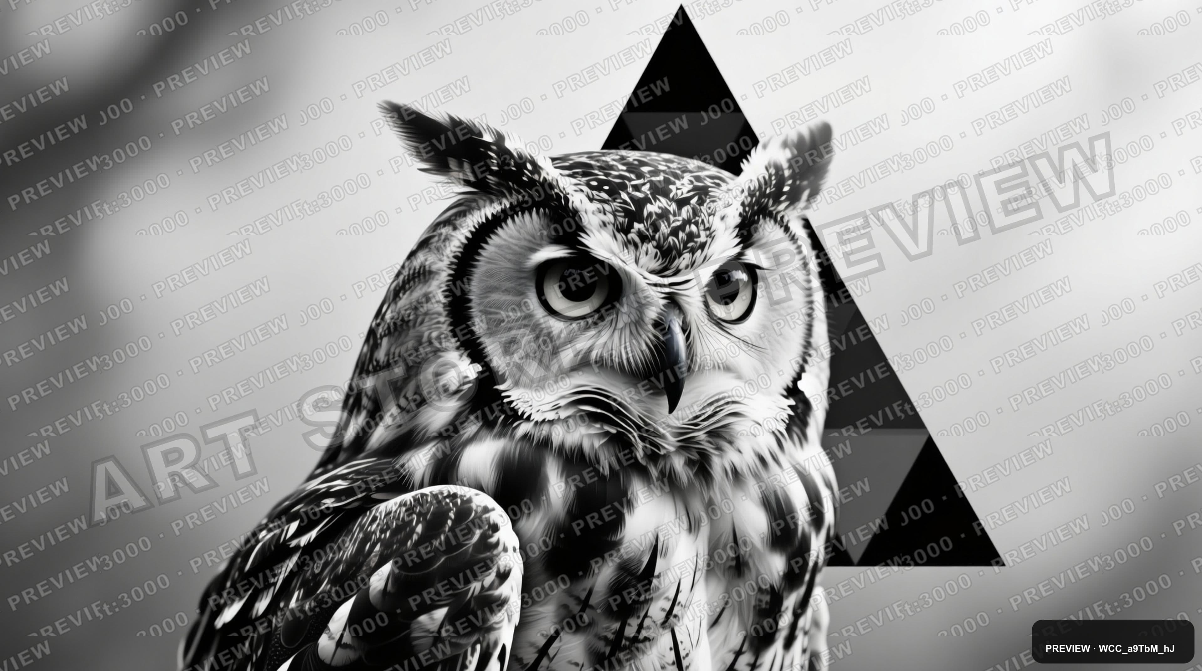 Owls, Mythic aesthetic, Collage, Serene mood, Duotone accents, Triangles patt... — wallpaper — 3840×2144, Space, Cinematic, Serene