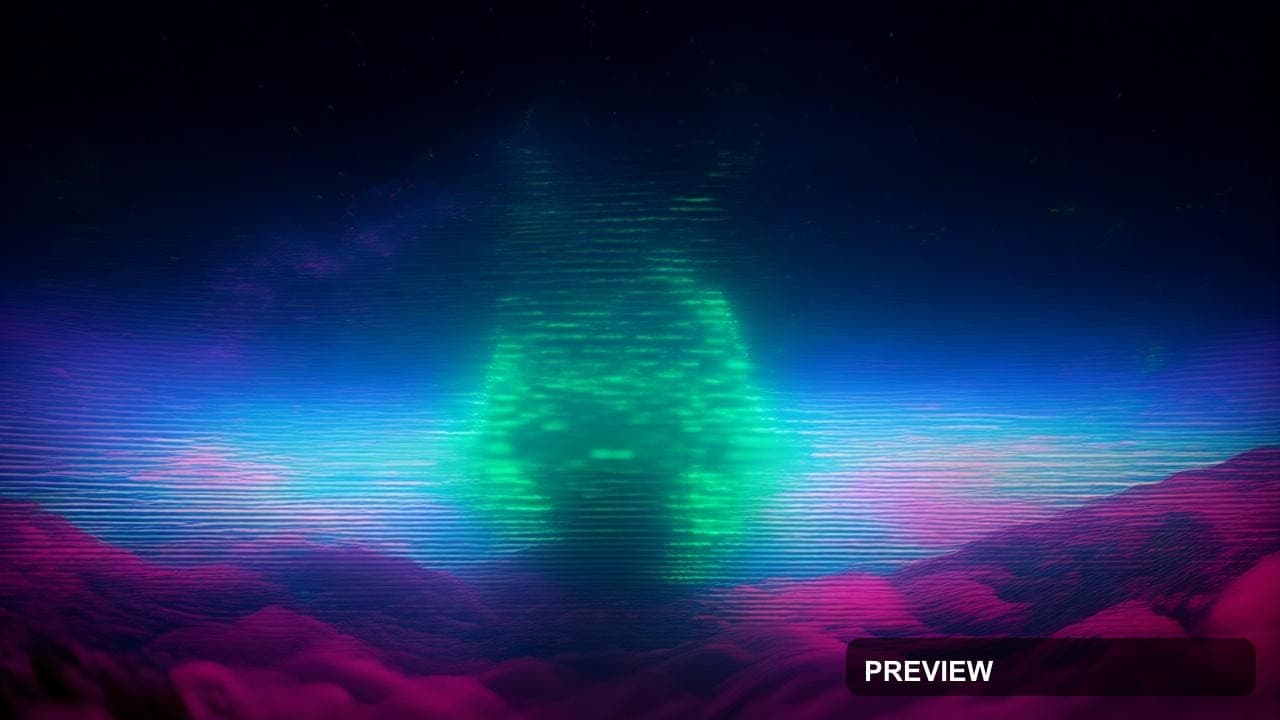 a cosmic nebula landscape with soft color fields, neon retro arcade, synthwav... — wallpaper — 1280×720, Neon, Neon Glow, Soft