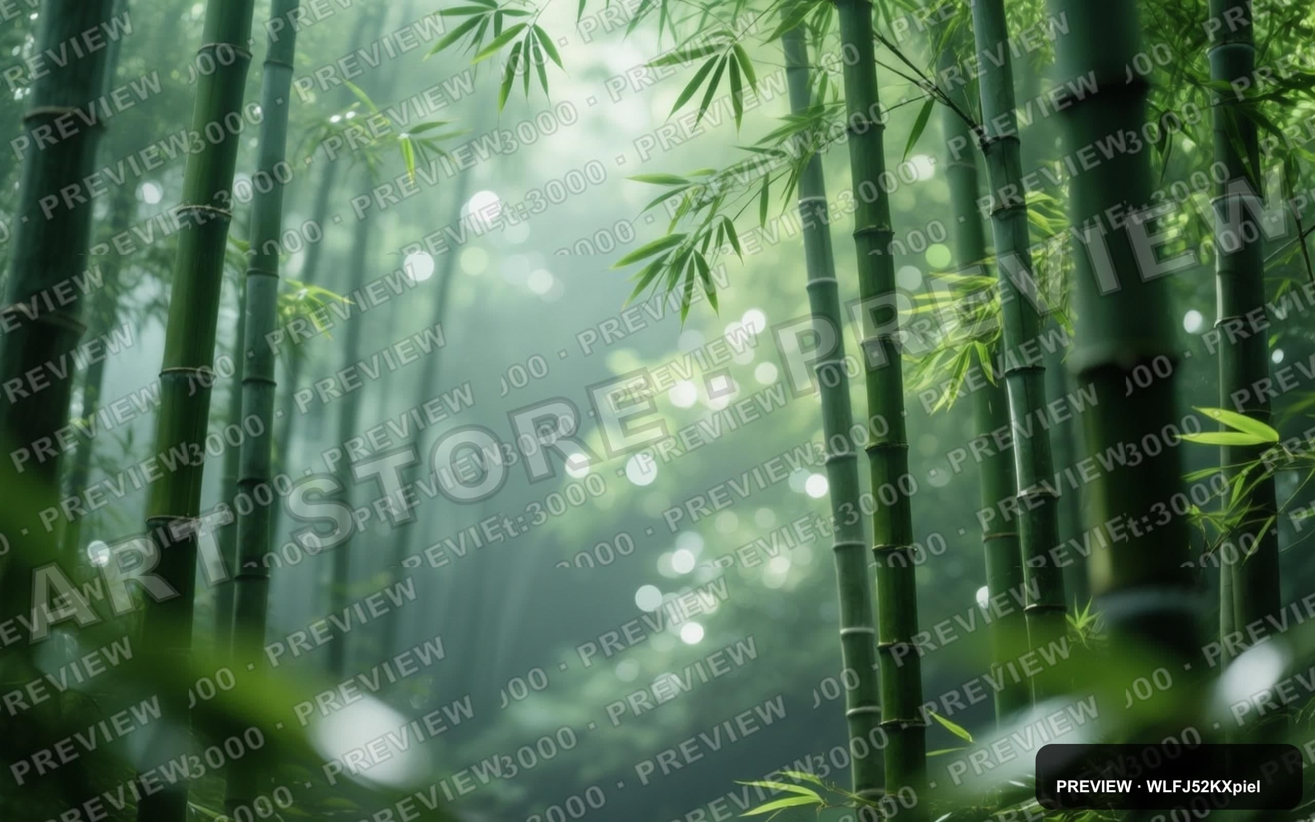 Bamboo Grove, Mystic aesthetic, Film Grain, Serene mood, Lime accents, Bokeh ... — wallpaper — 2560×1600, Space, Cinematic, Serene