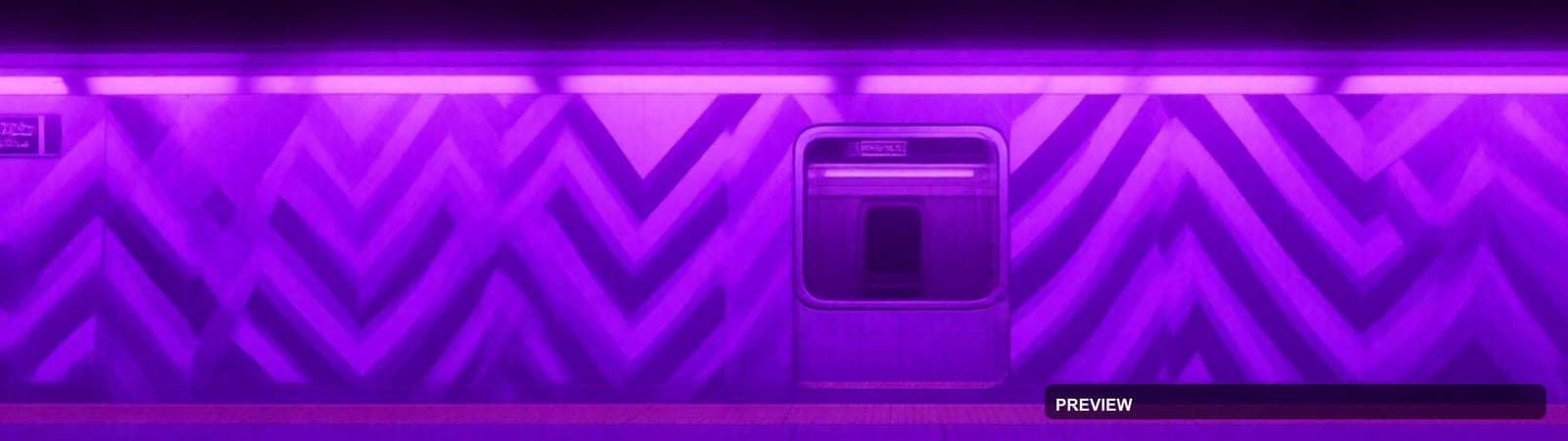 Subway, Surreal aesthetic, Collage, Nostalgic mood, Violet accents, Chevron p... — wallpaper — 1920×540, Space, Cinematic, Soft